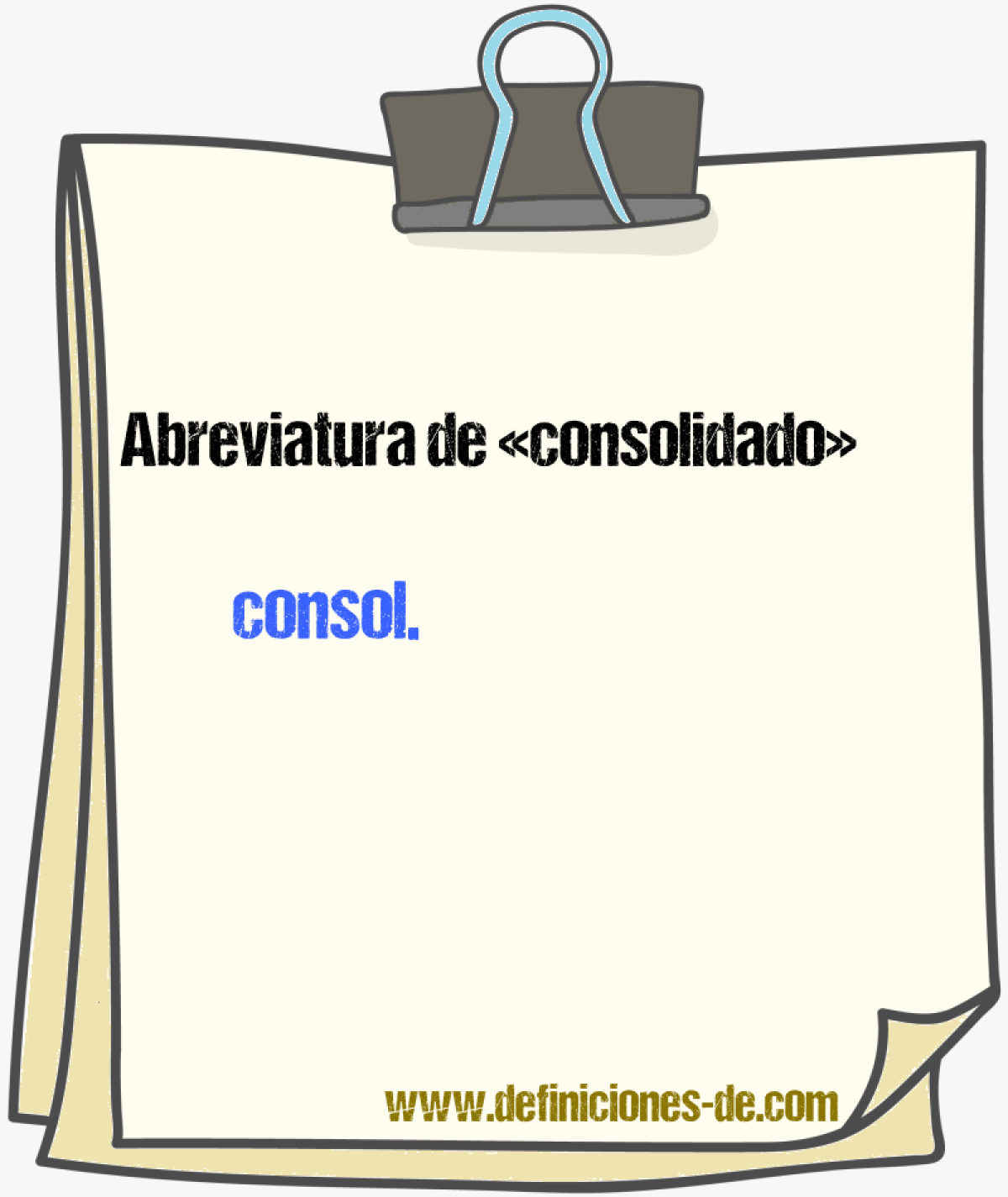 Abreviaturas de consolidado