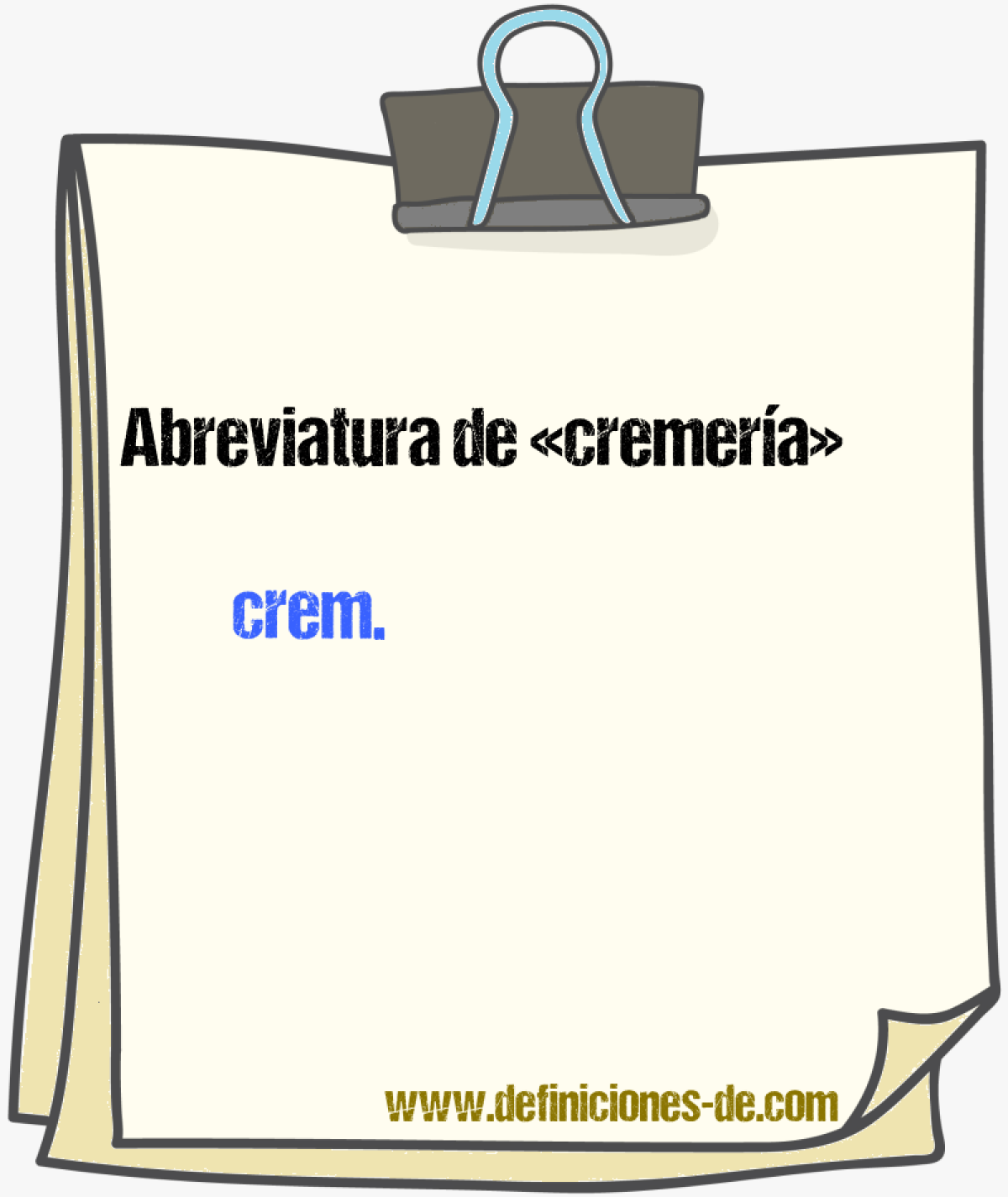 Abreviaturas de cremera