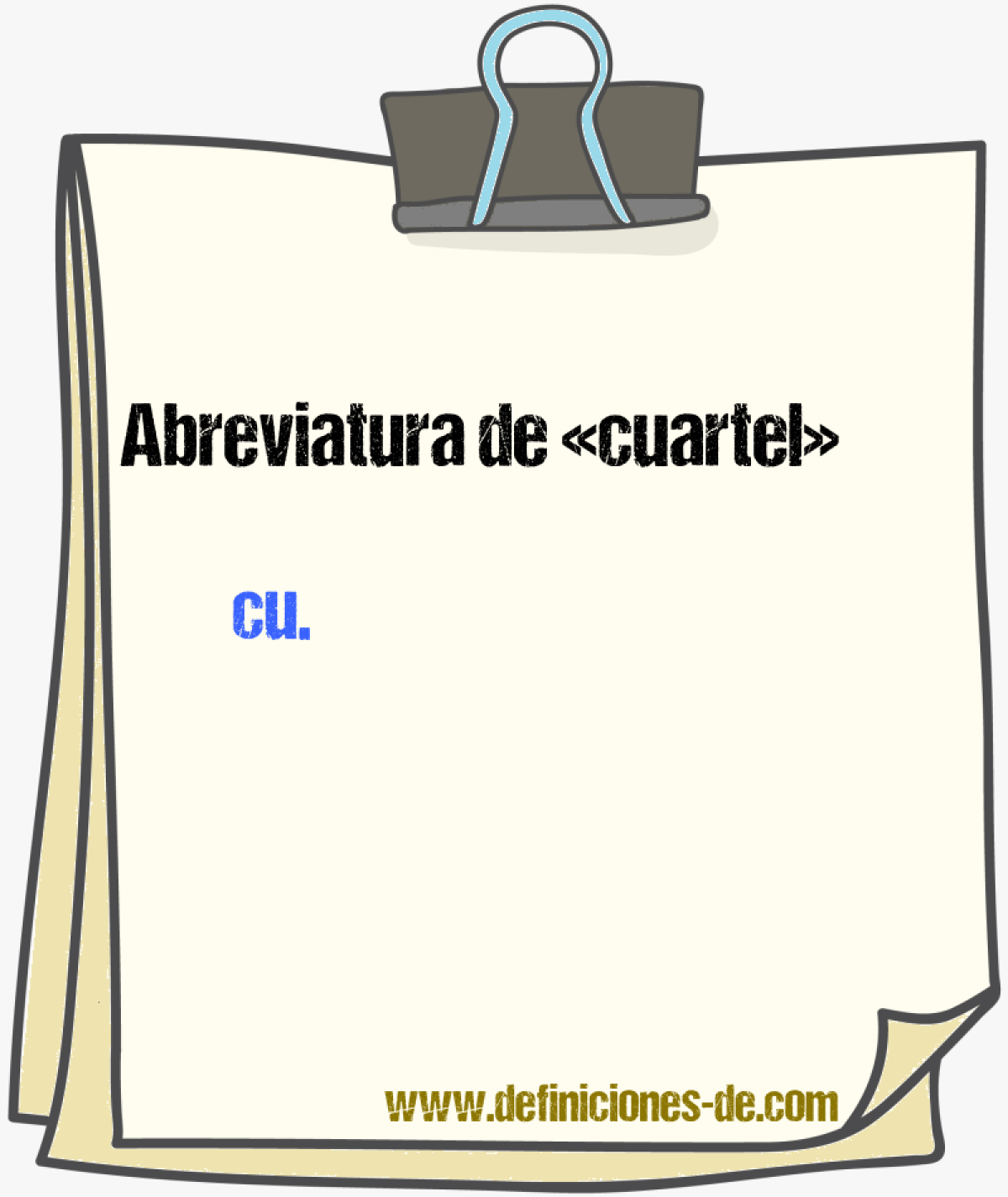 Abreviaturas de cuartel