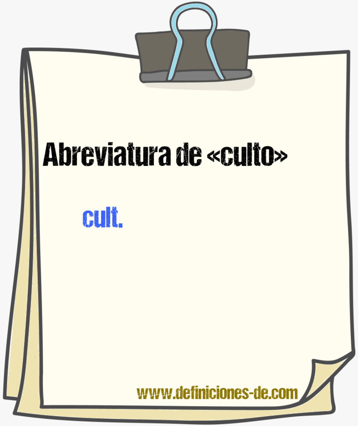 Abreviaturas de culto