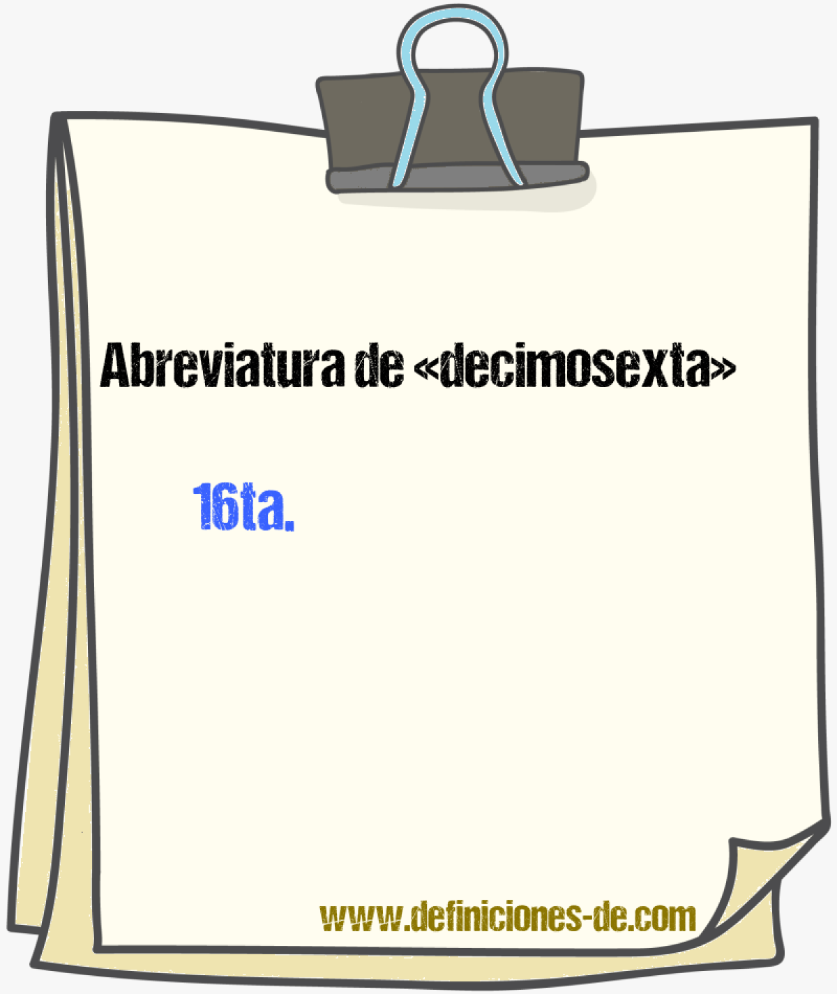 Abreviaturas de decimosexta