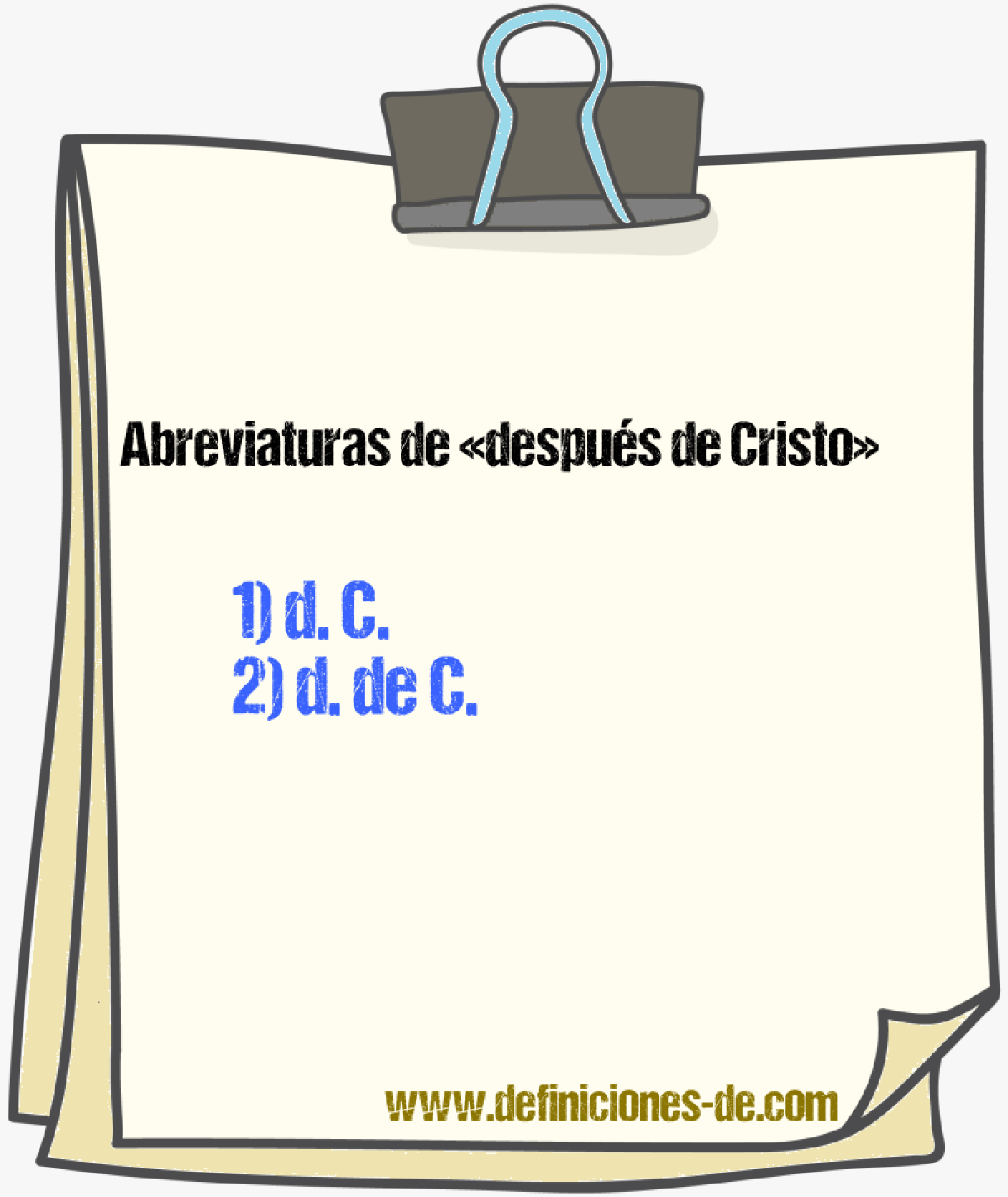 Abreviaturas de despus de Cristo