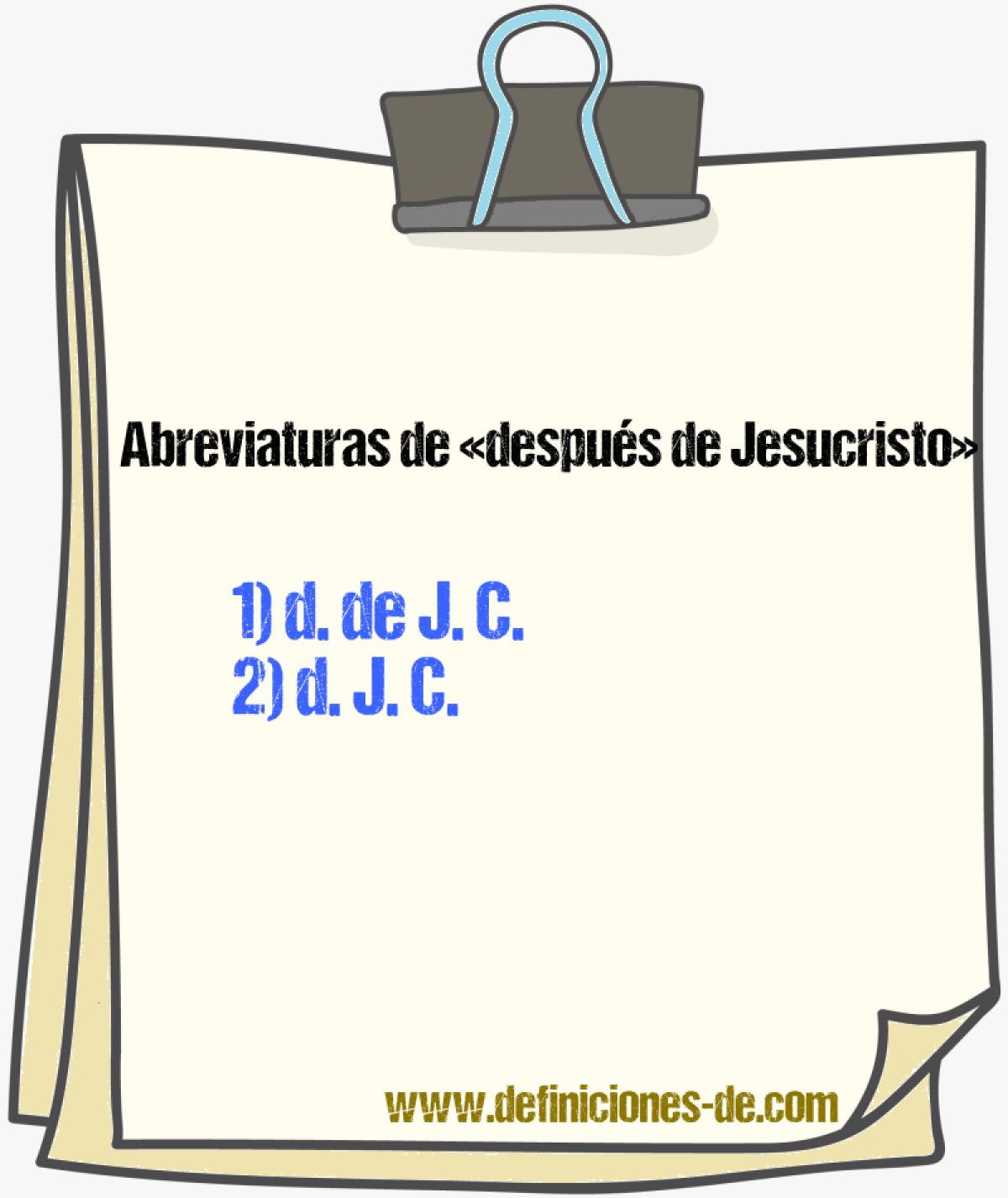 Abreviaturas de despus de Jesucristo