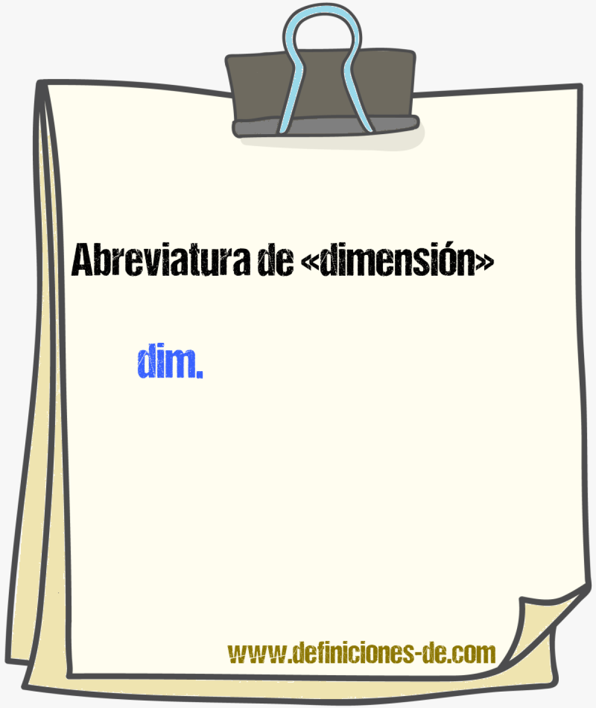 Abreviaturas de dimensin