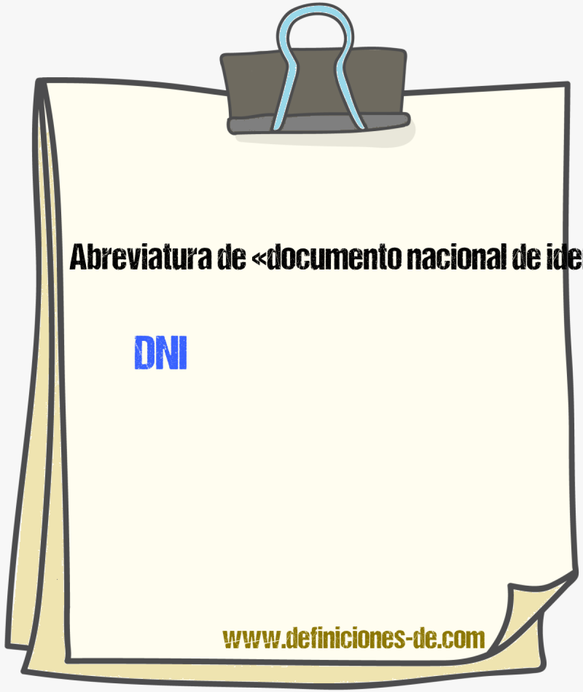 Abreviaturas de documento nacional de identidad