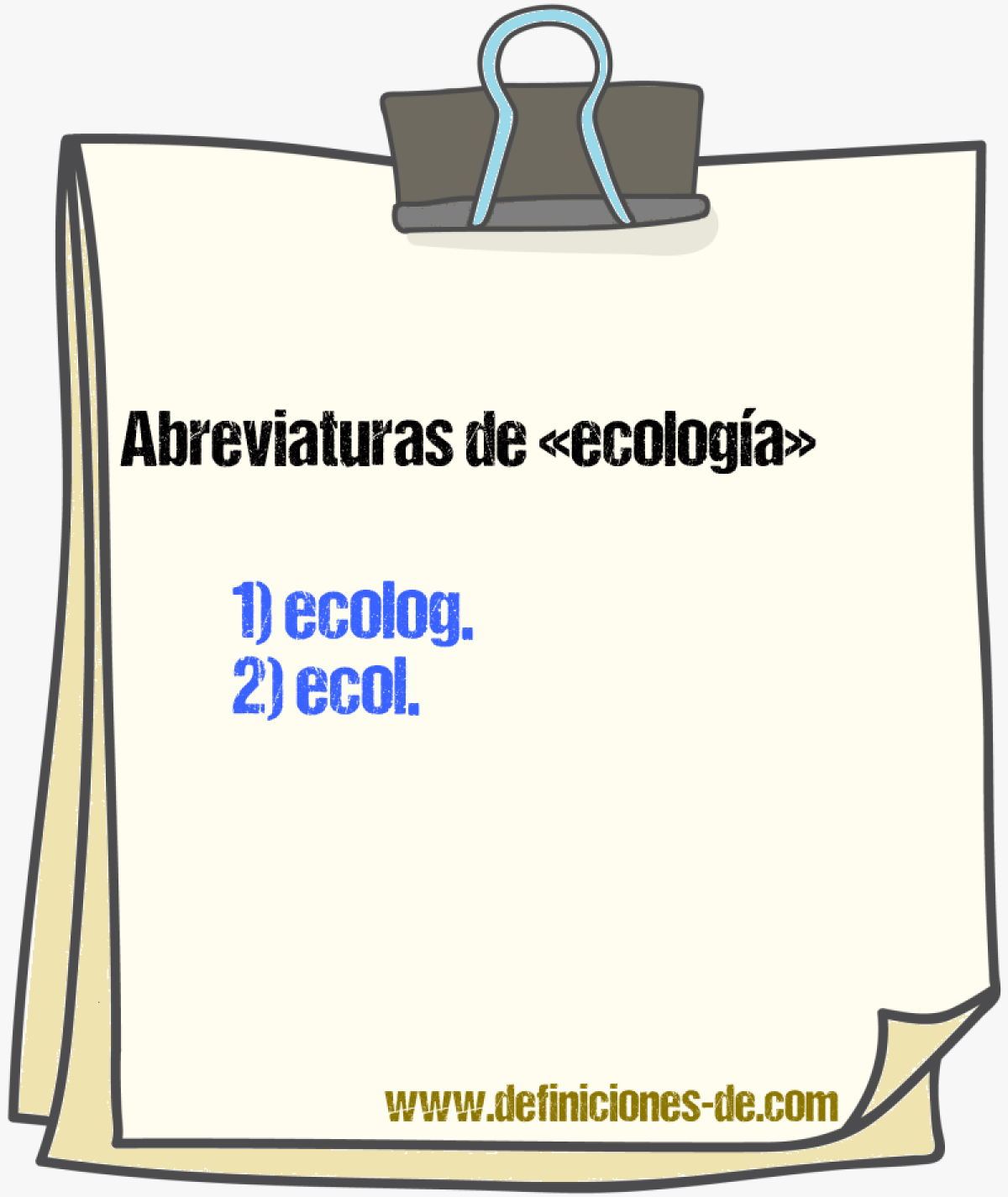 Abreviaturas de ecologa