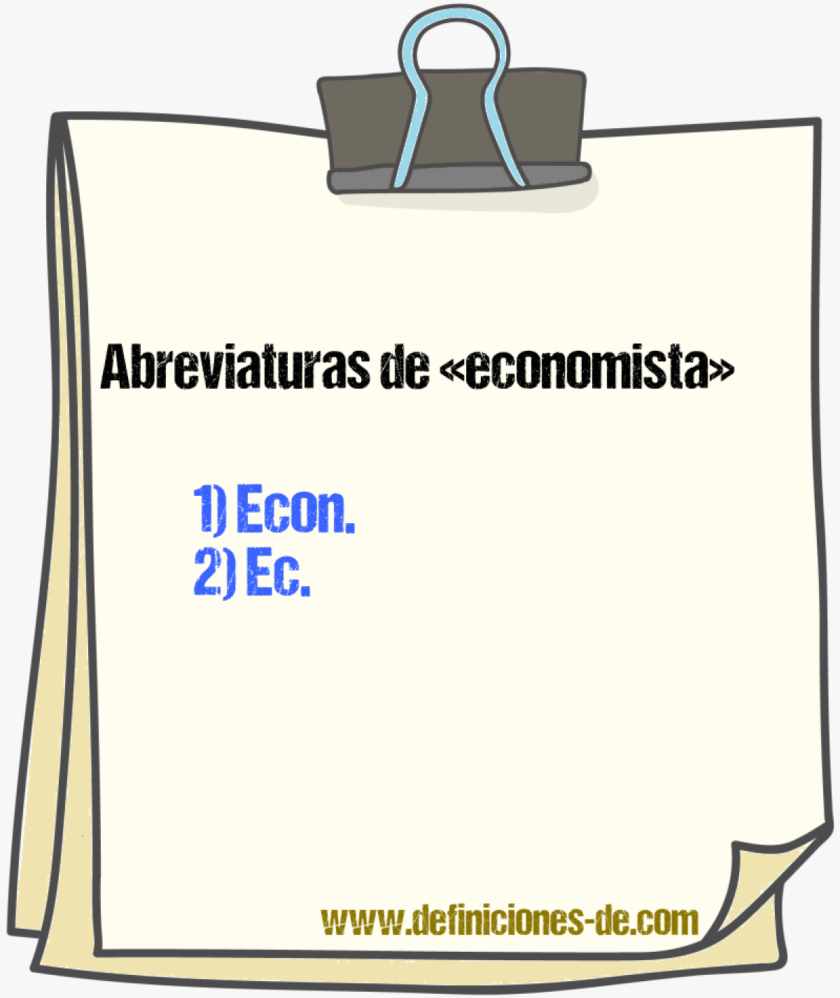 Abreviaturas de economista