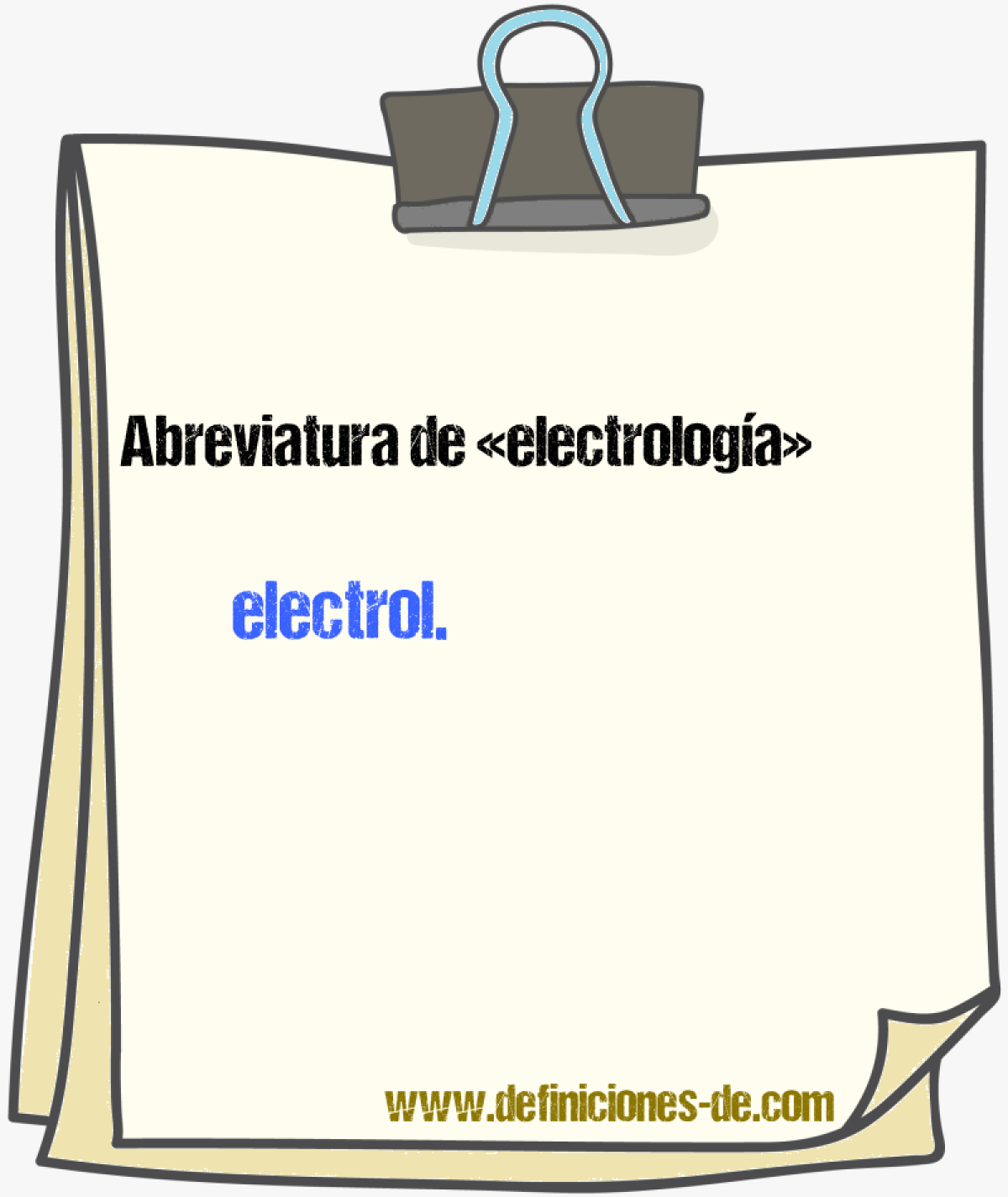 Abreviaturas de electrologa