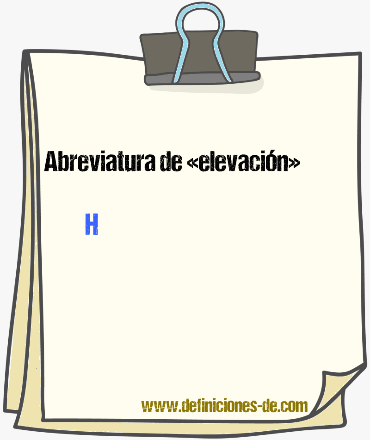 Abreviaturas de elevacin