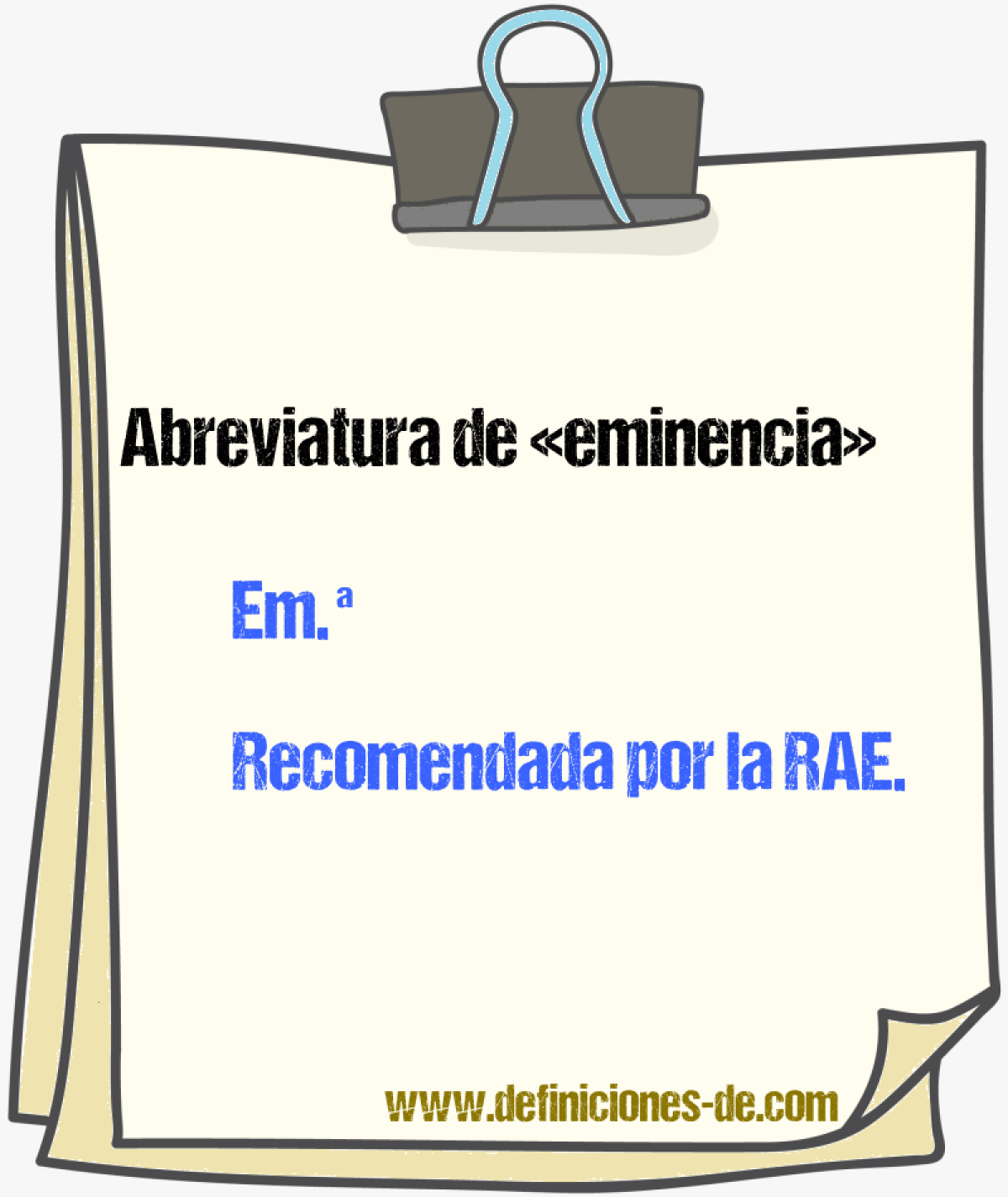 Abreviaturas de eminencia