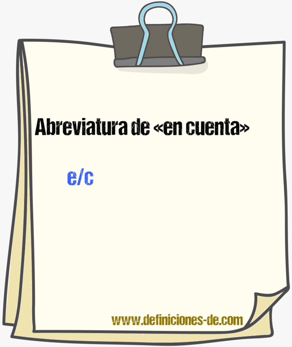 Abreviaturas de en cuenta