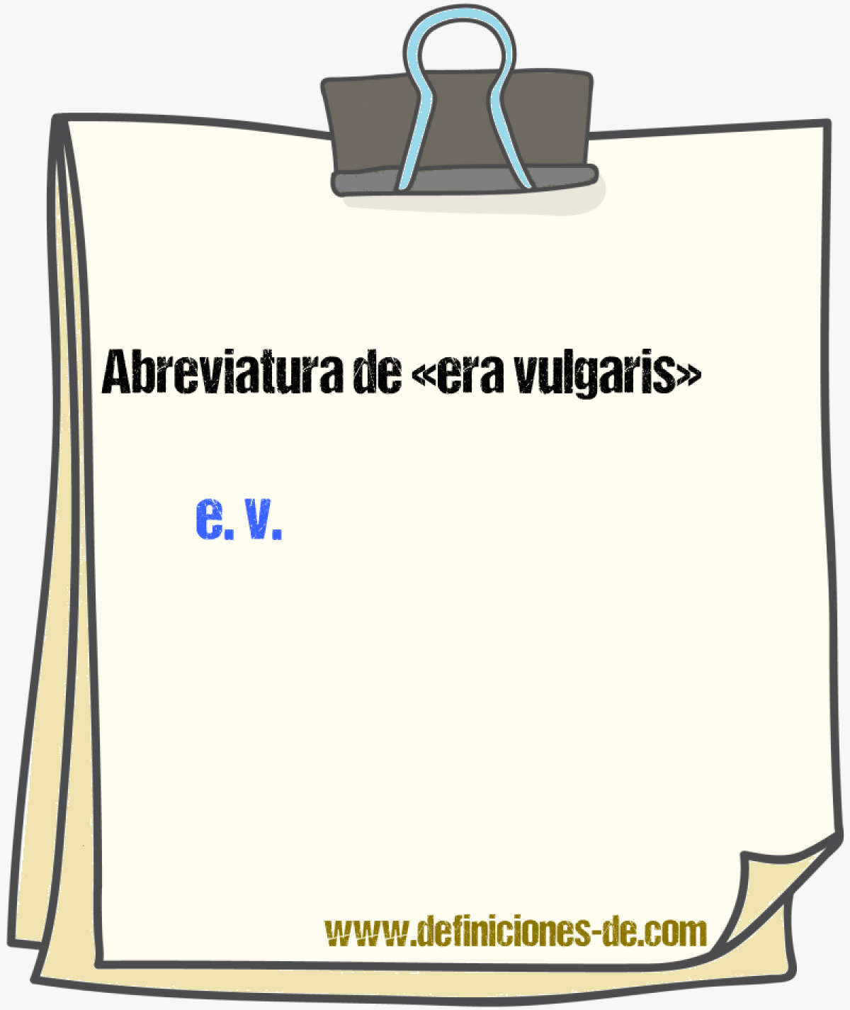 Abreviaturas de era vulgaris