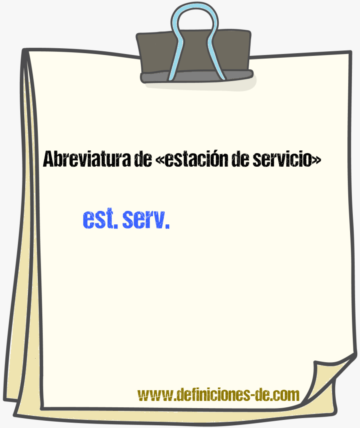 Abreviaturas de estacin de servicio