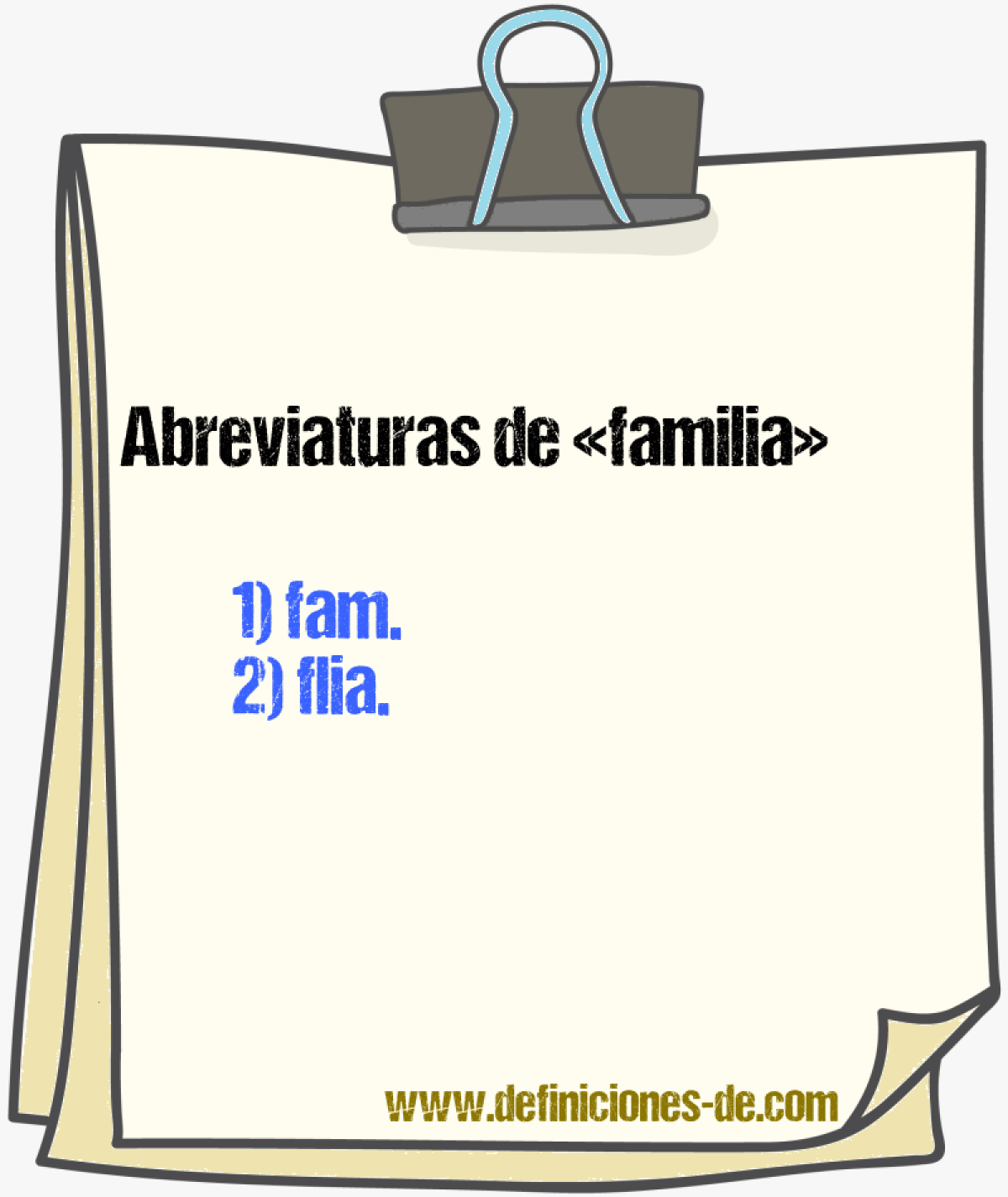 Abreviaturas de familia