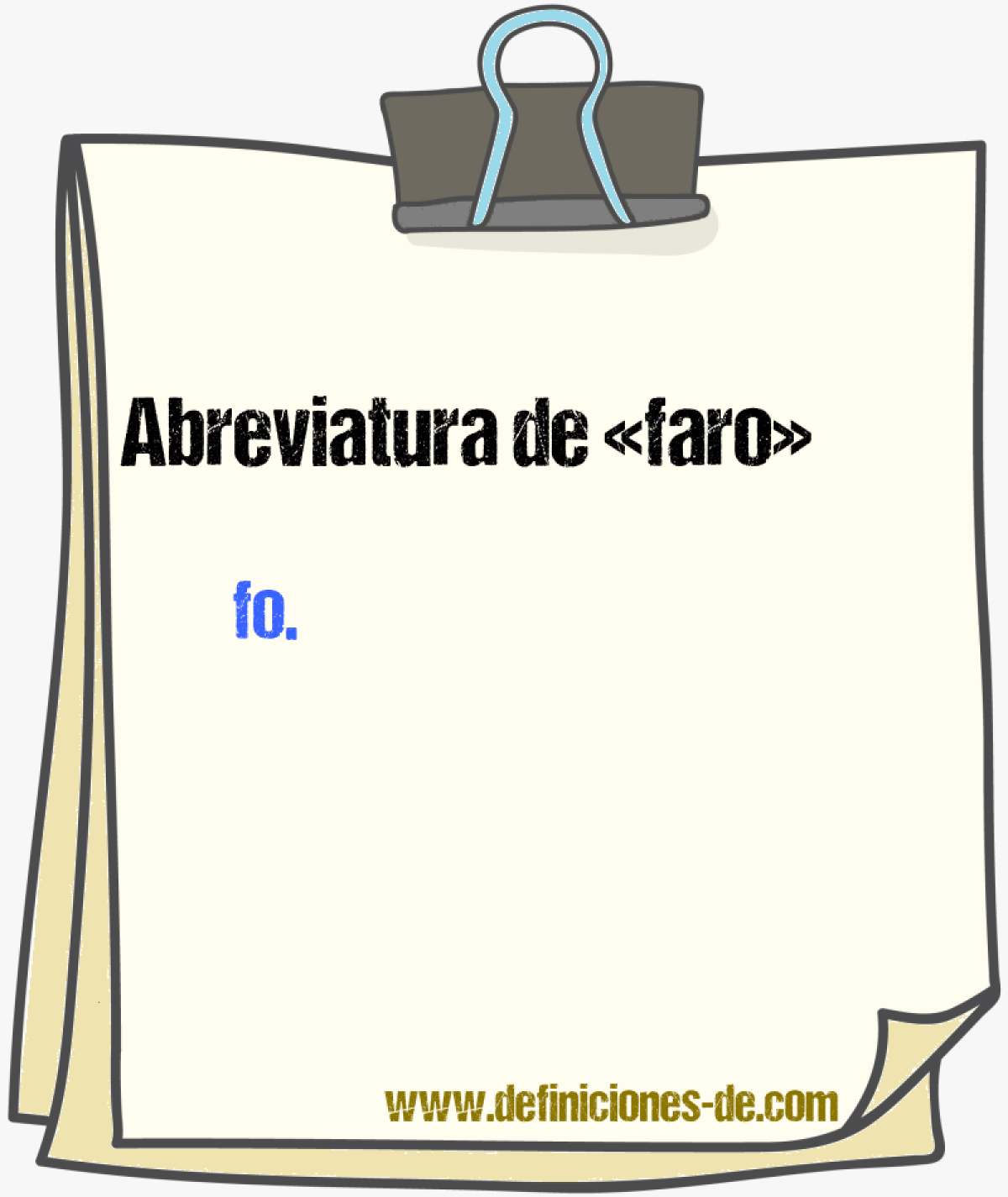 Abreviaturas de faro