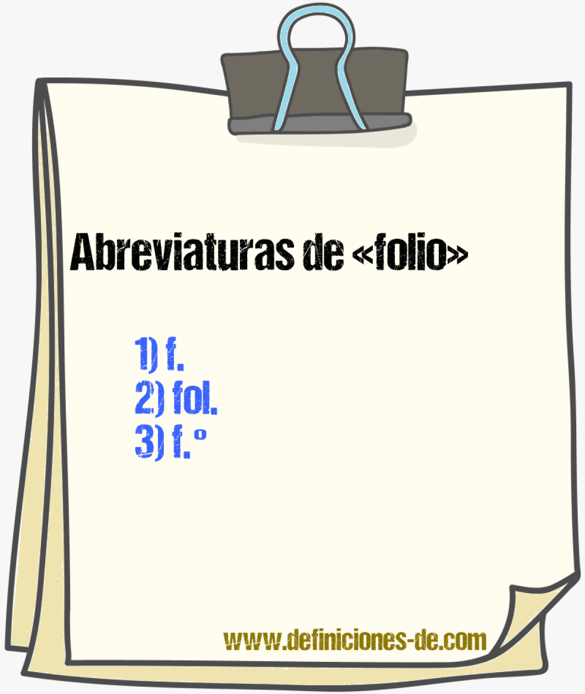 Abreviaturas de folio