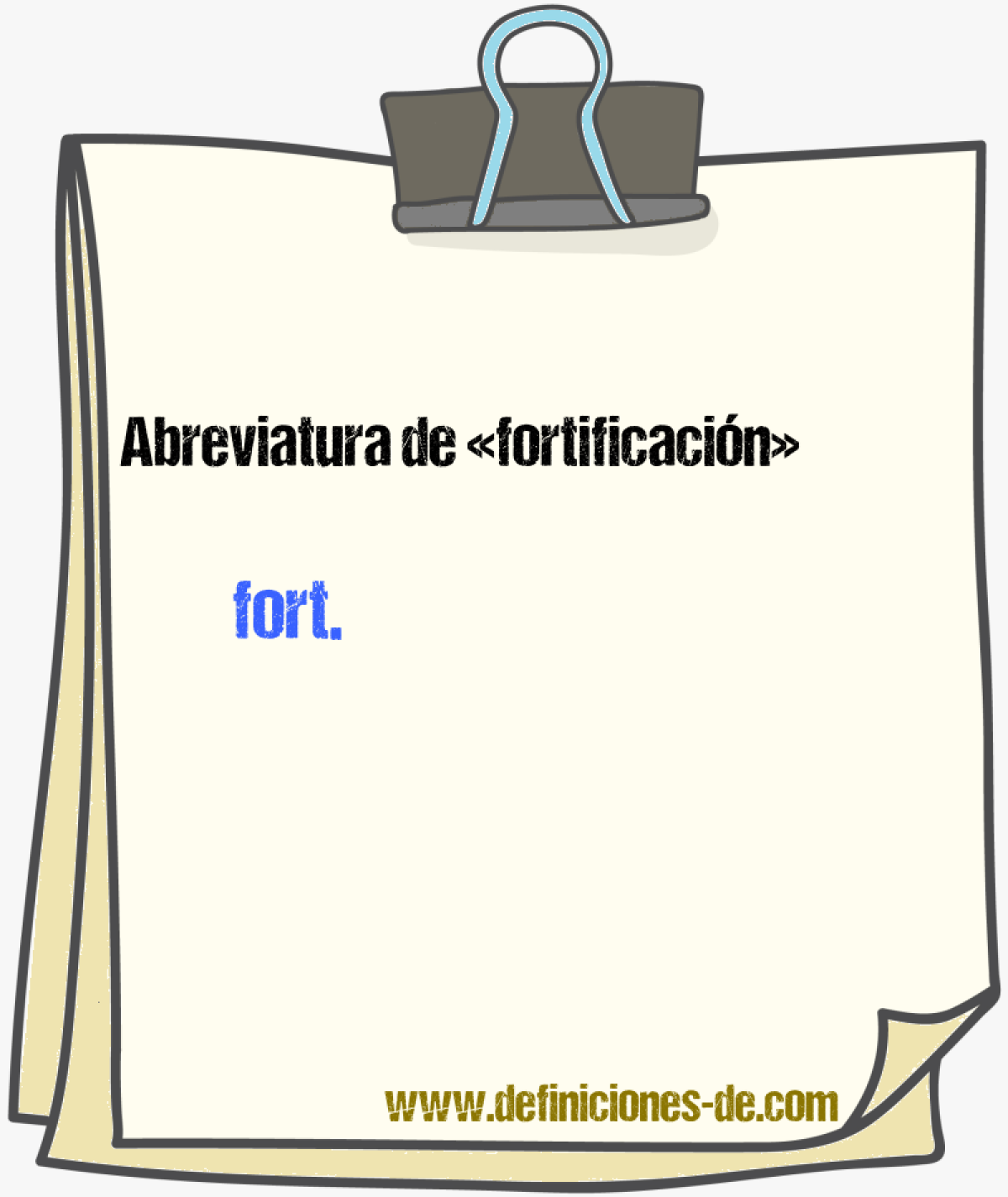 Abreviaturas de fortificacin