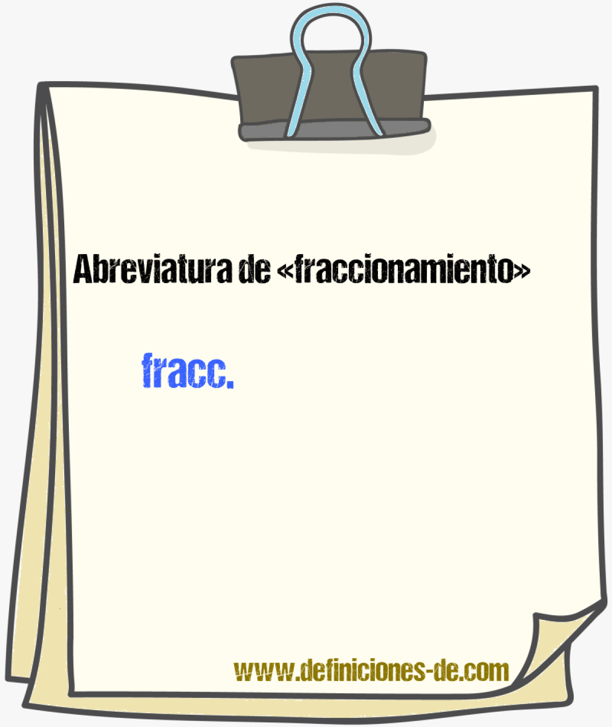 Abreviaturas de fraccionamiento