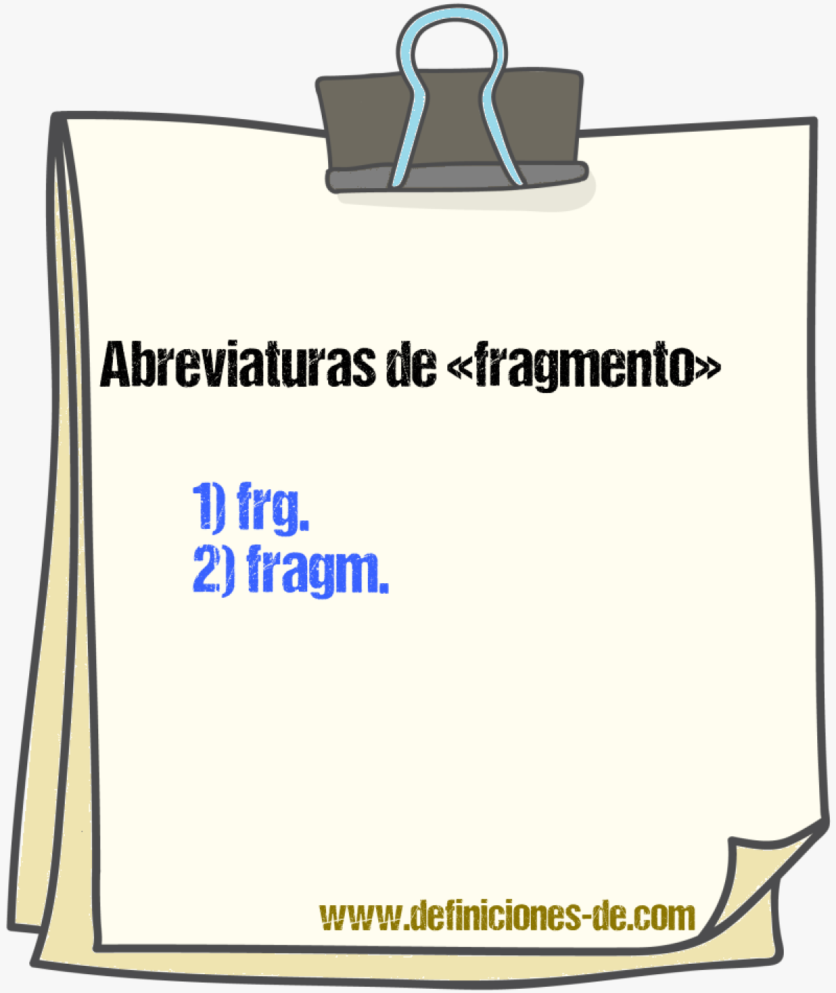 Abreviaturas de fragmento