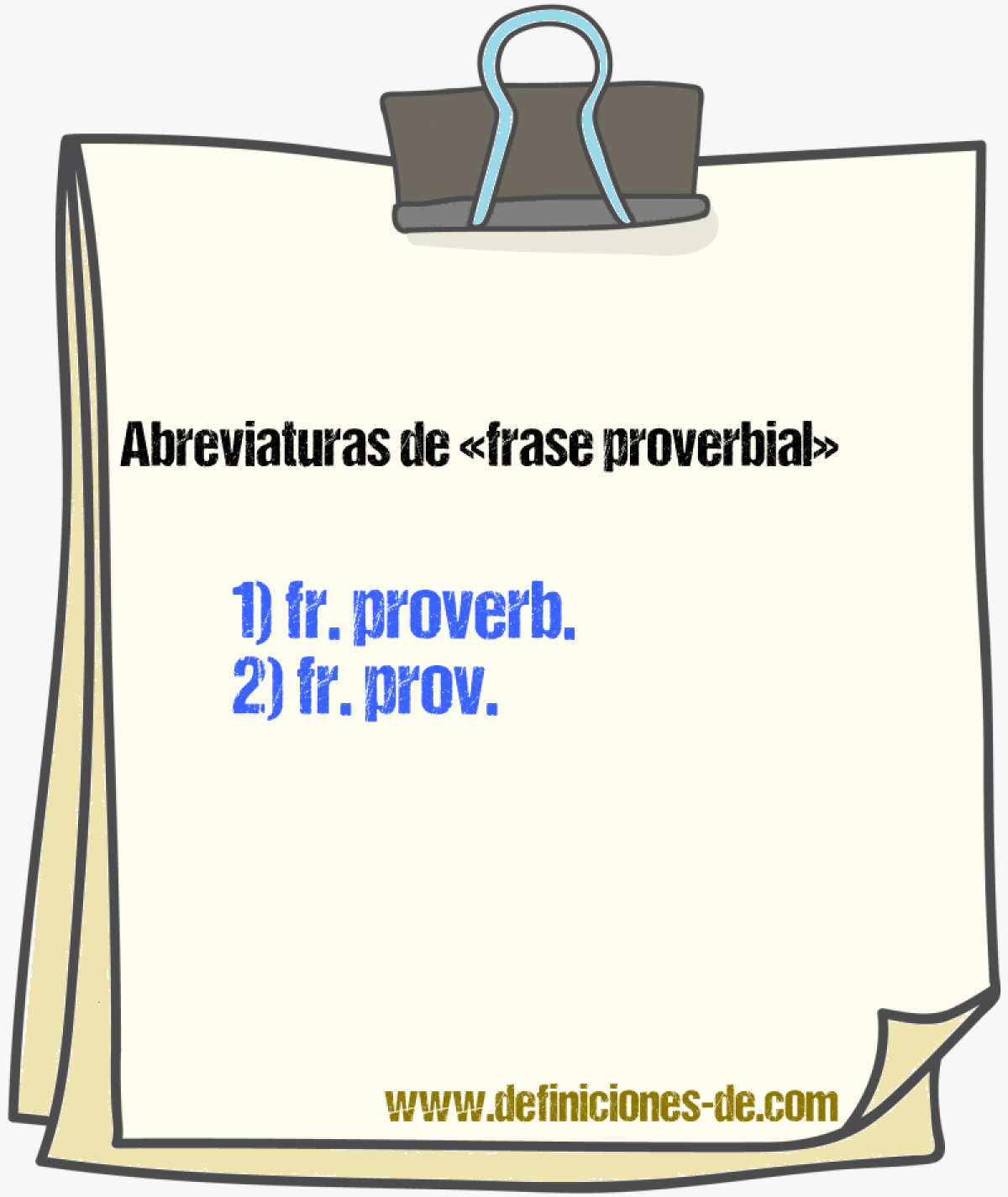 Abreviaturas de frase proverbial