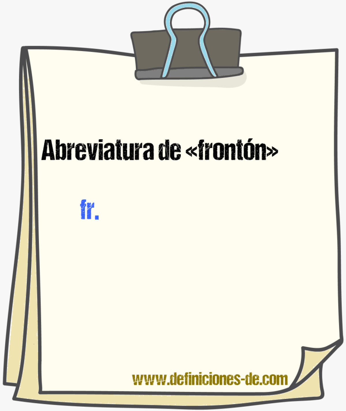 Abreviaturas de frontn