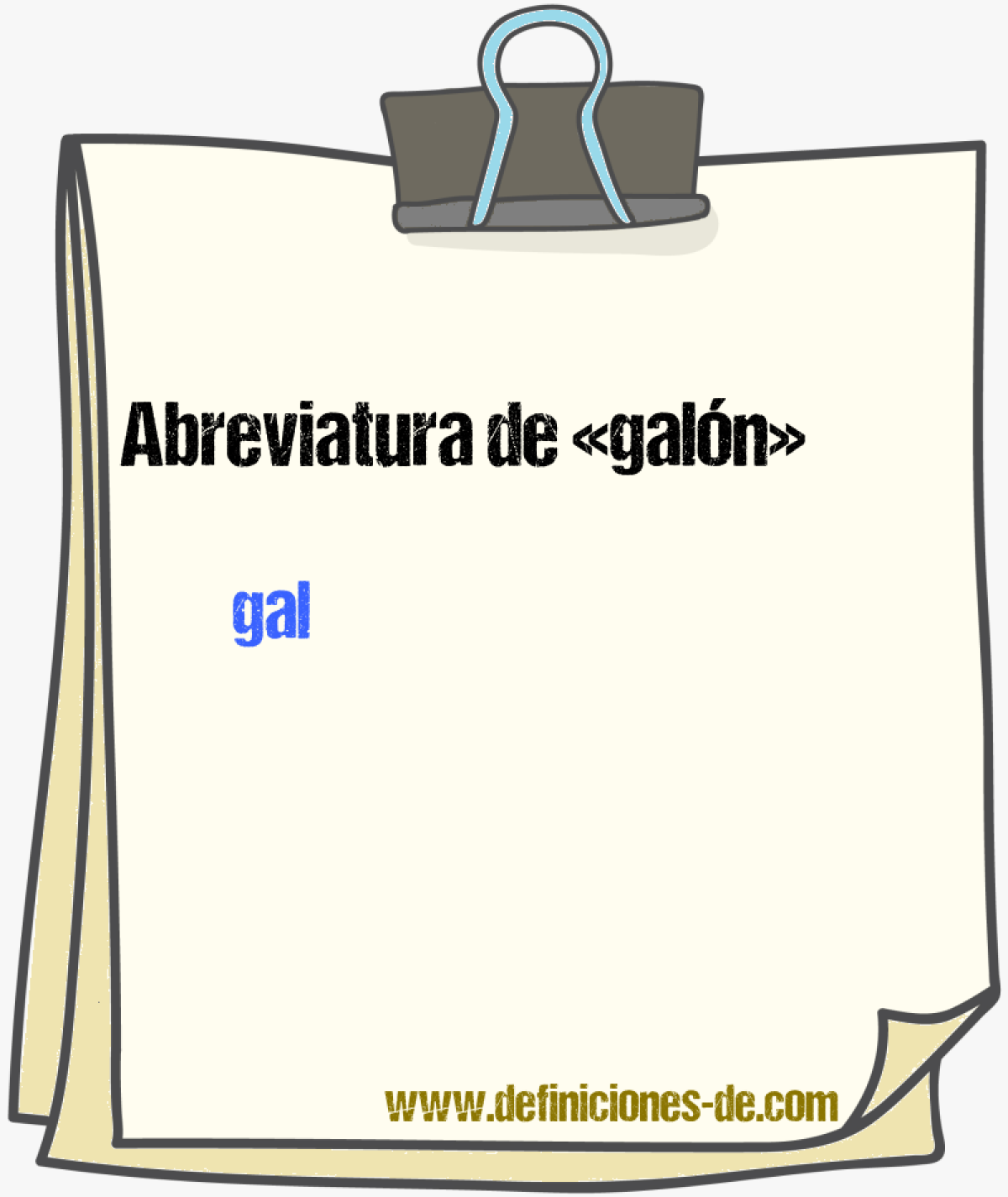 Abreviaturas de galn