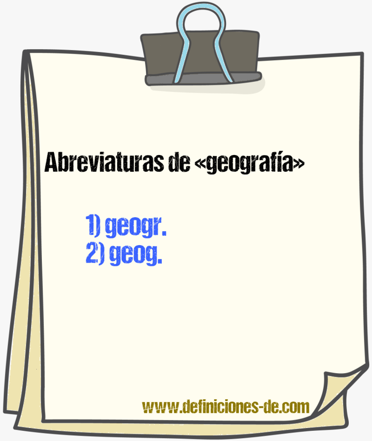 Abreviaturas de geografa