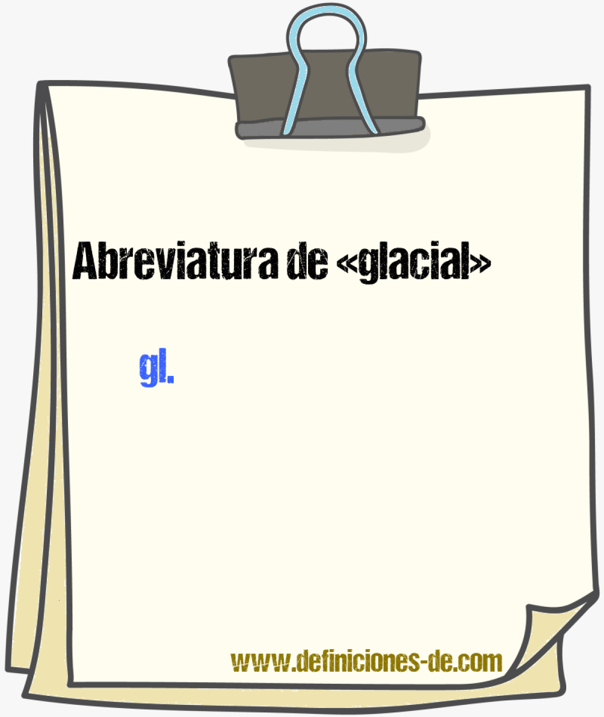 Abreviaturas de glacial