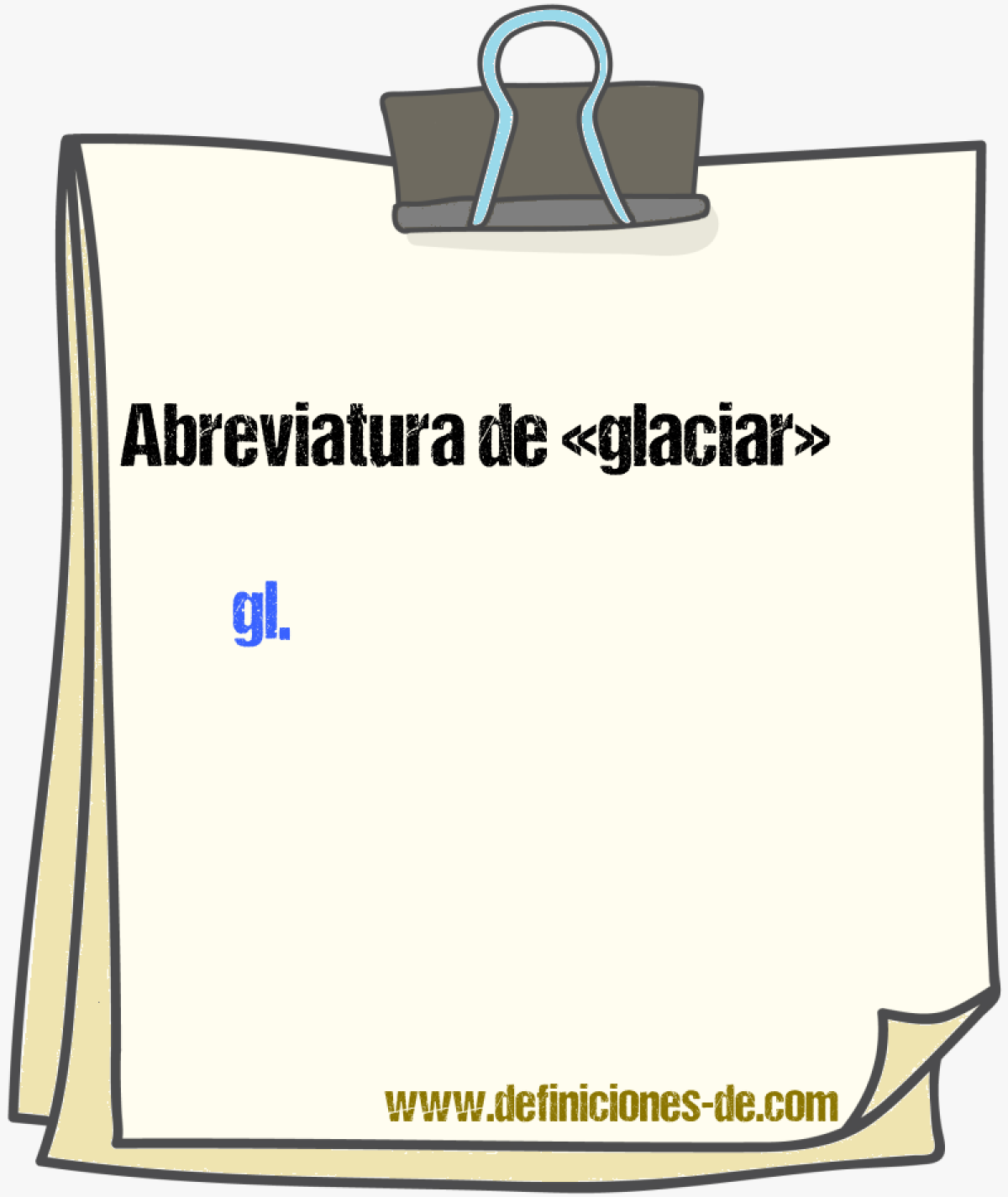 Abreviaturas de glaciar