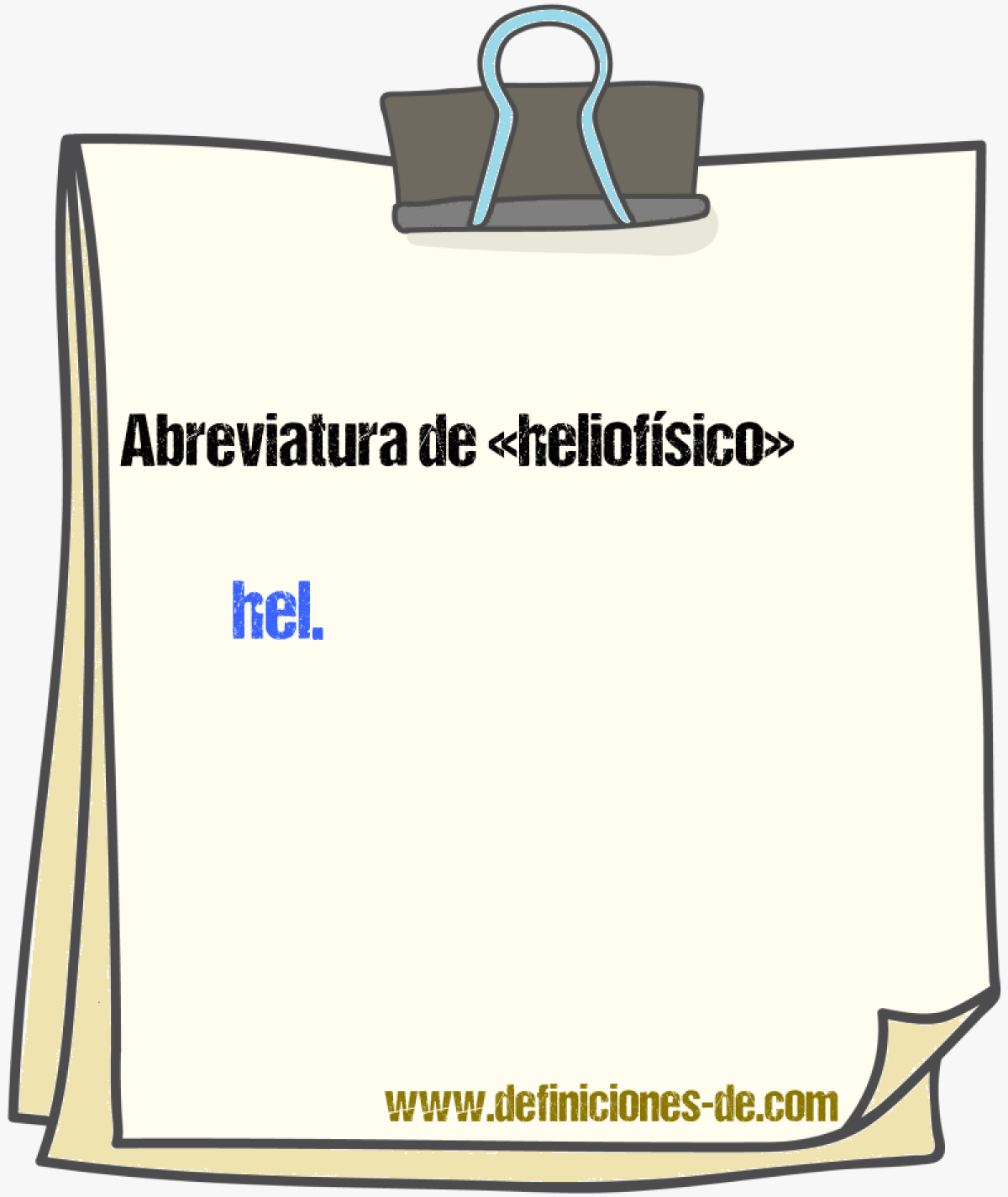 Abreviaturas de heliofsico