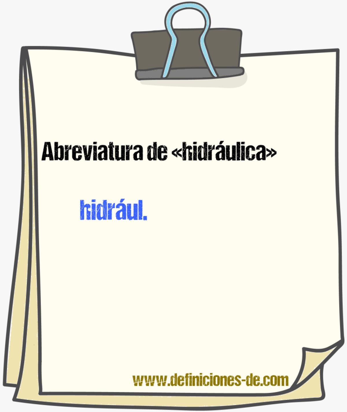 Abreviaturas de hidrulica