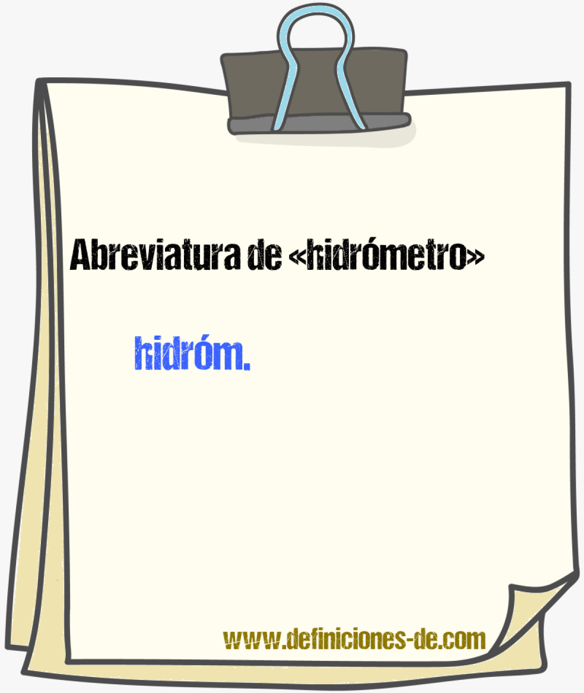 Abreviaturas de hidrmetro