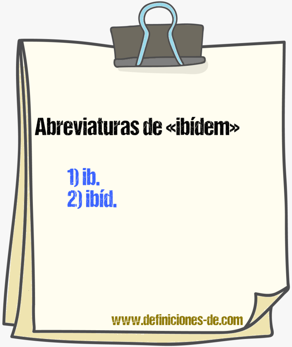 Abreviaturas de ibdem