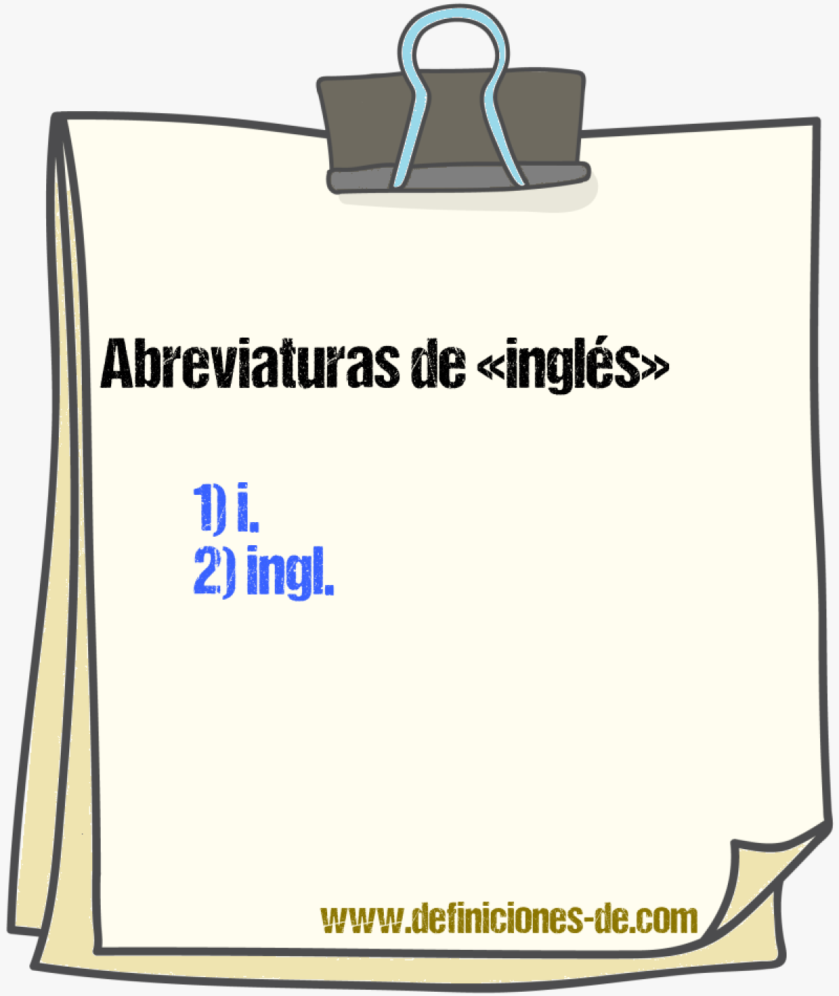 Abreviaturas de ingls