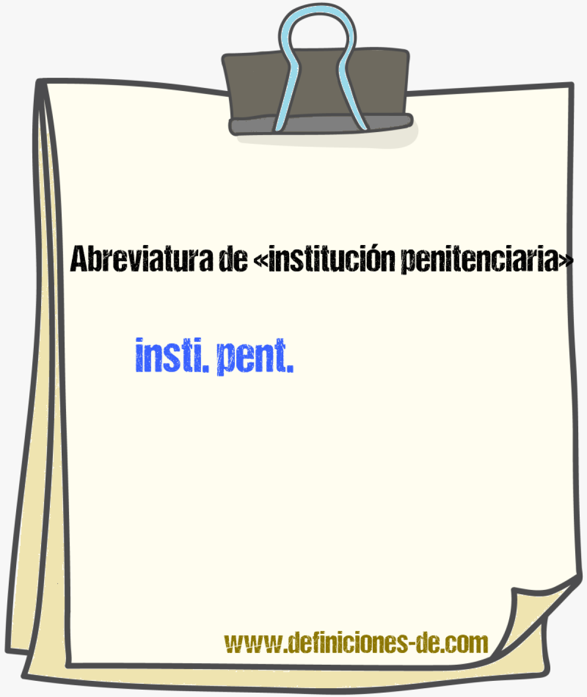 Abreviaturas de institucin penitenciaria