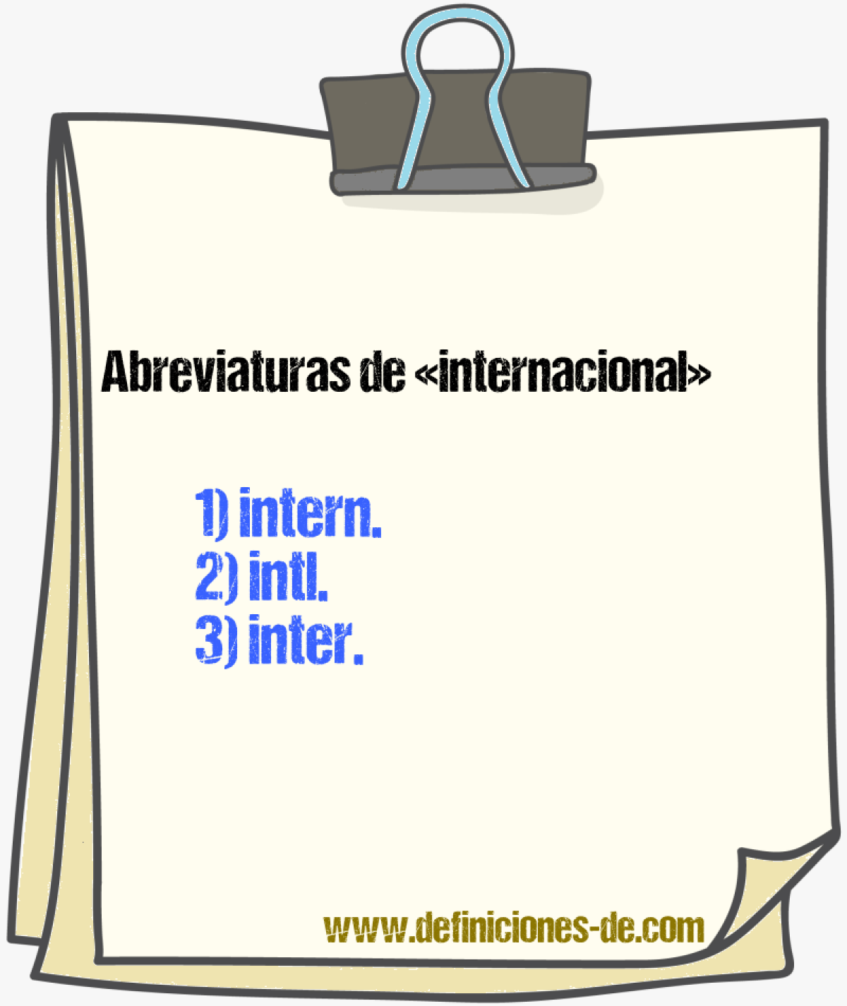 Abreviaturas de internacional