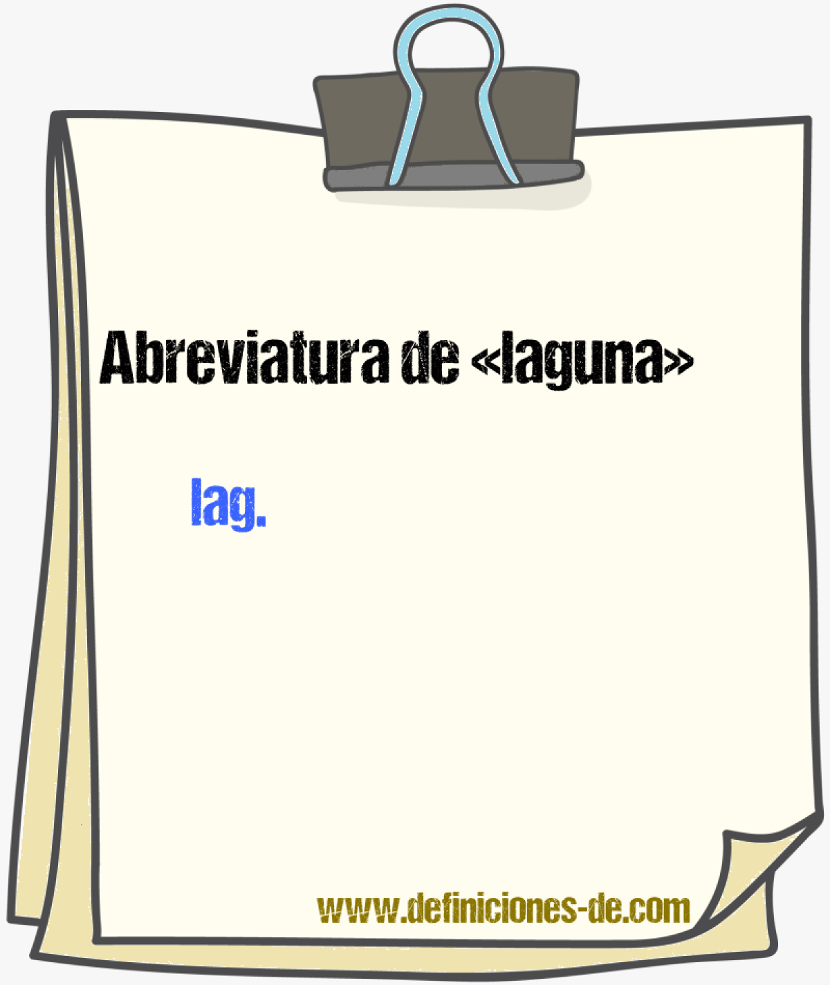 Abreviaturas de laguna