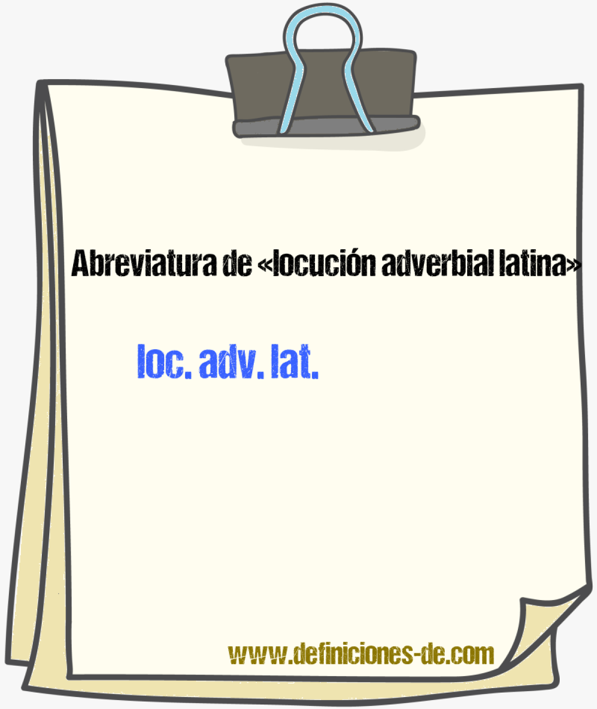 Abreviaturas de locucin adverbial latina