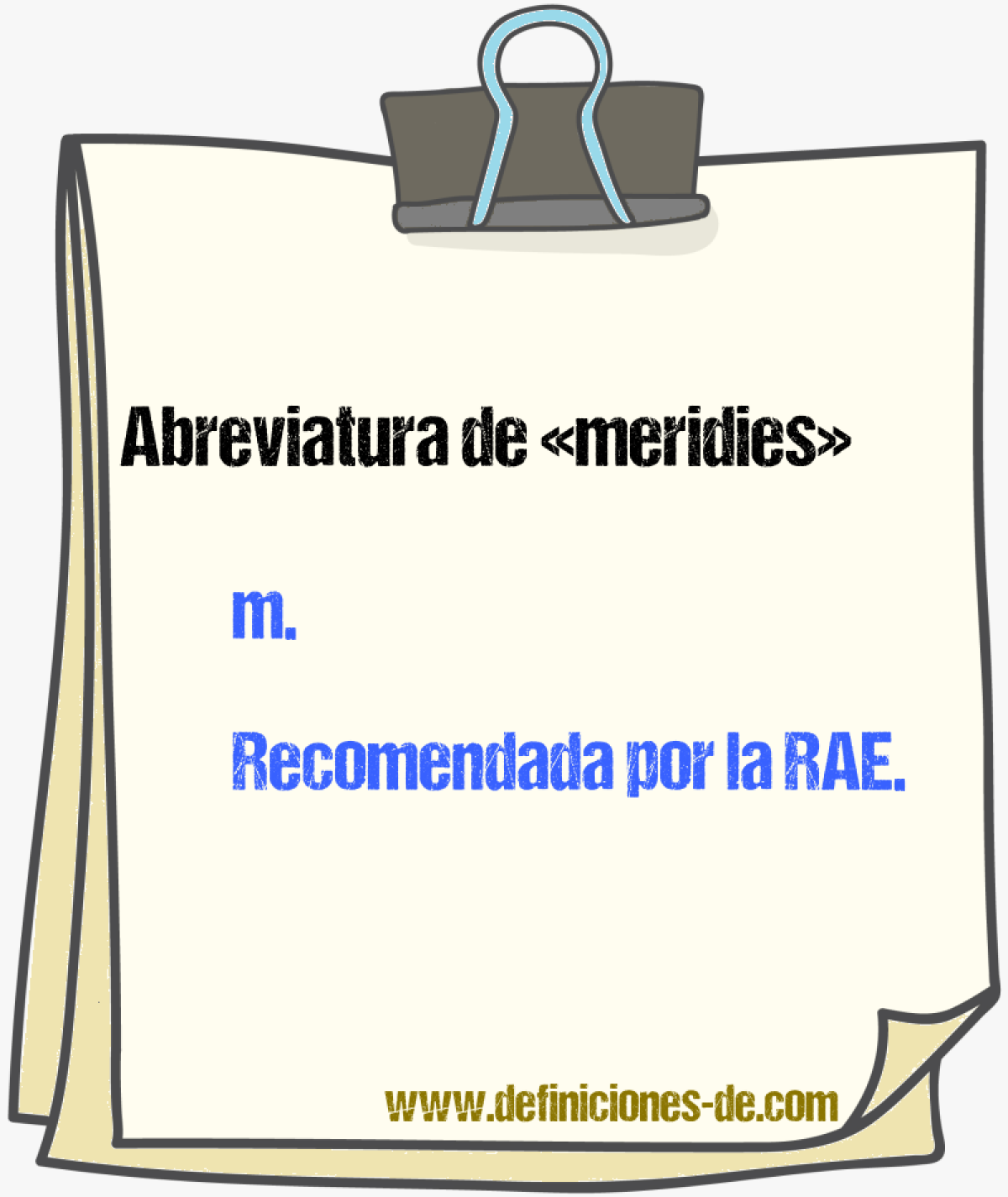 Abreviaturas de meridies