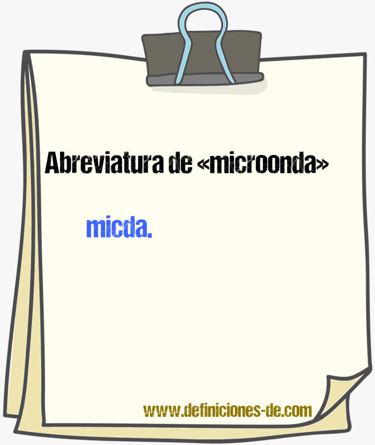 Abreviaturas de microonda