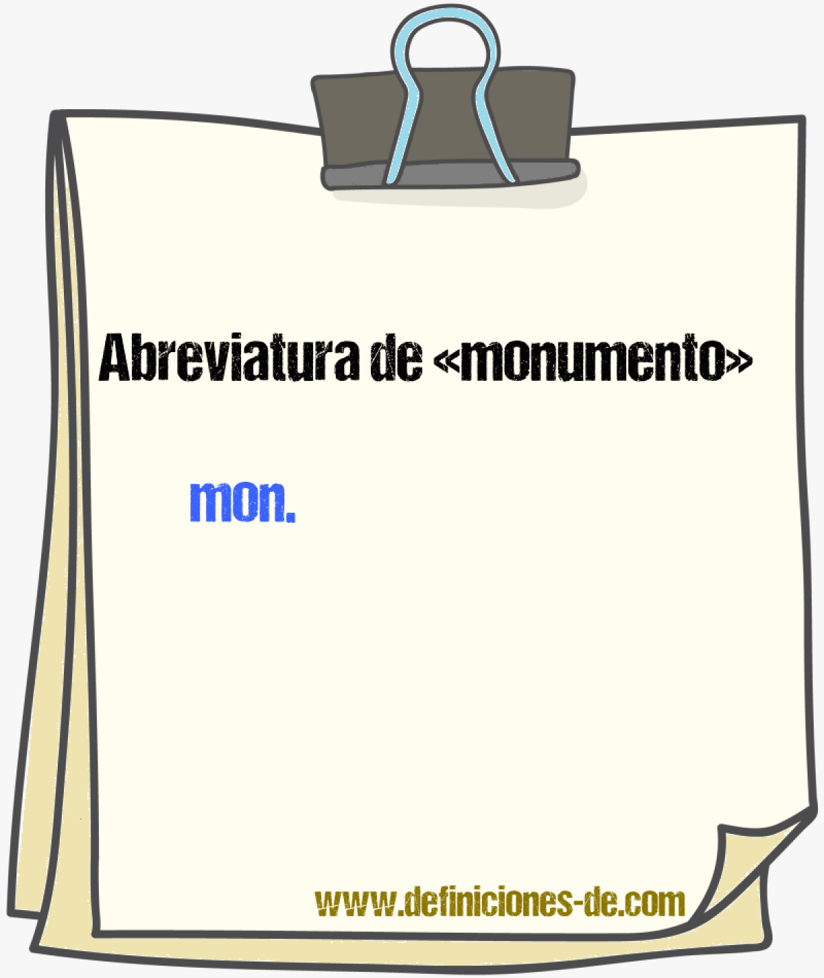 Abreviaturas de monumento