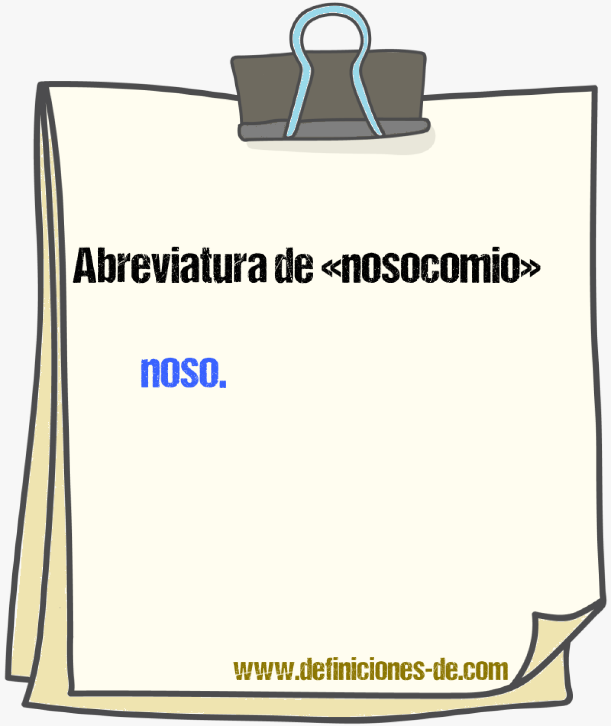 Abreviaturas de nosocomio