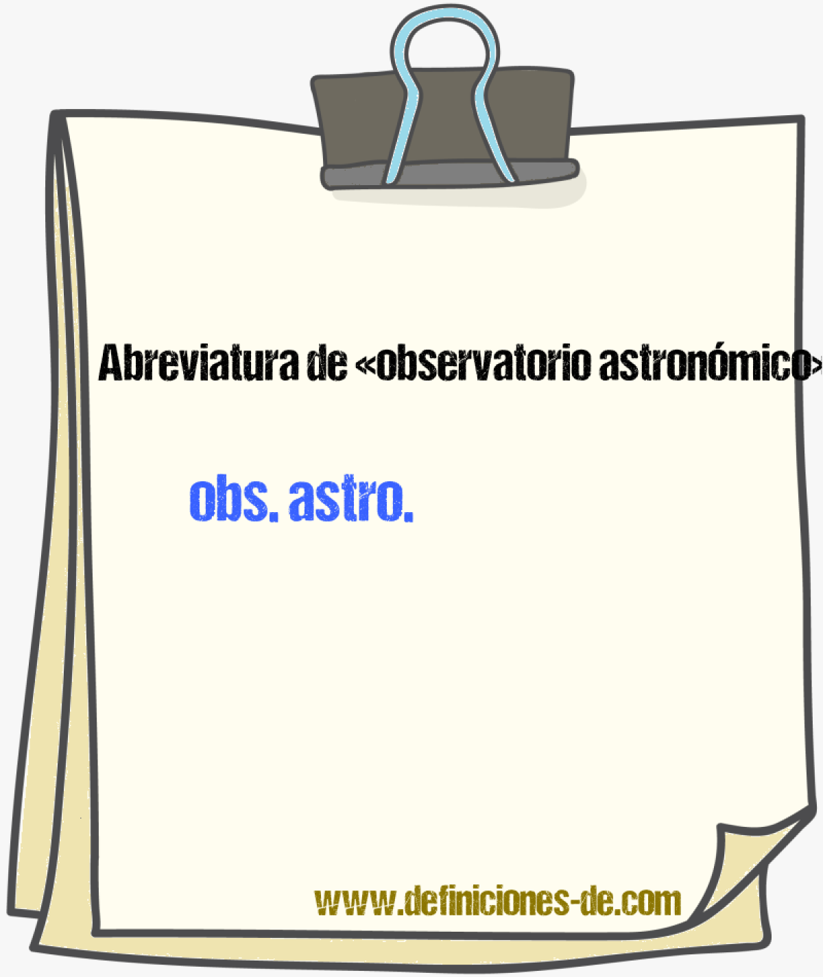 Abreviaturas de observatorio astronmico