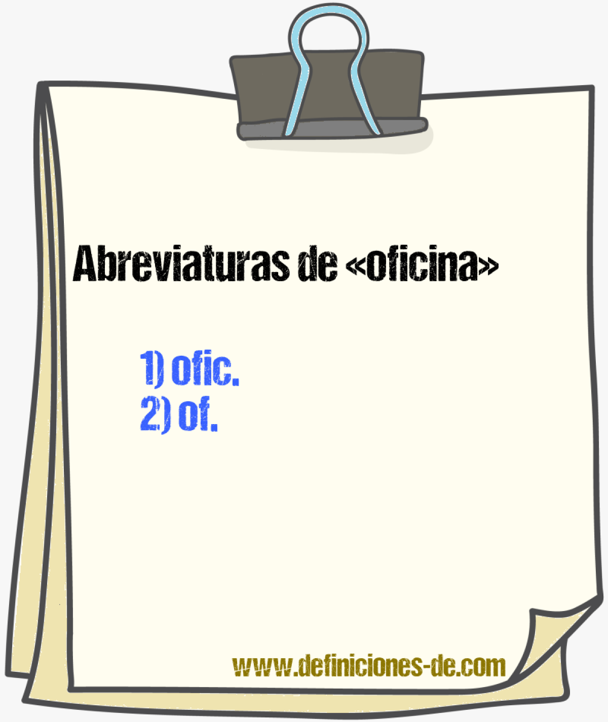 Abreviaturas de oficina