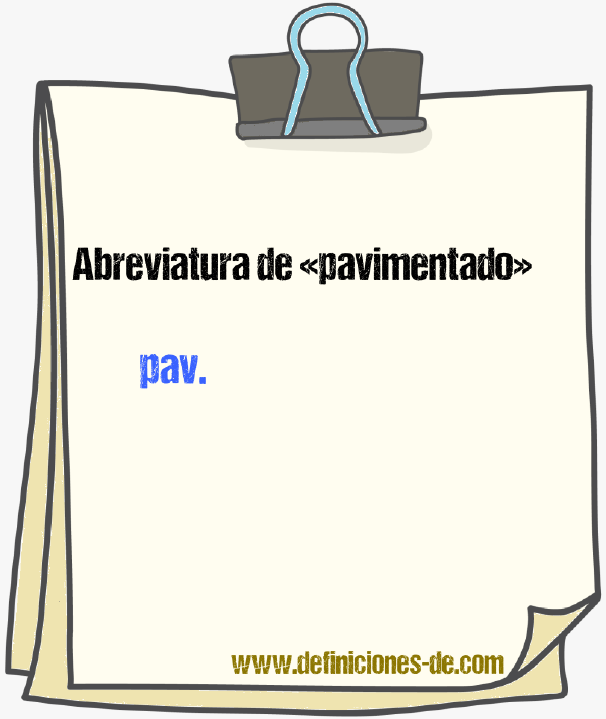 Abreviaturas de pavimentado