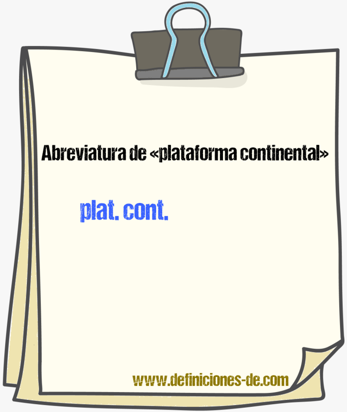 Abreviaturas de plataforma continental