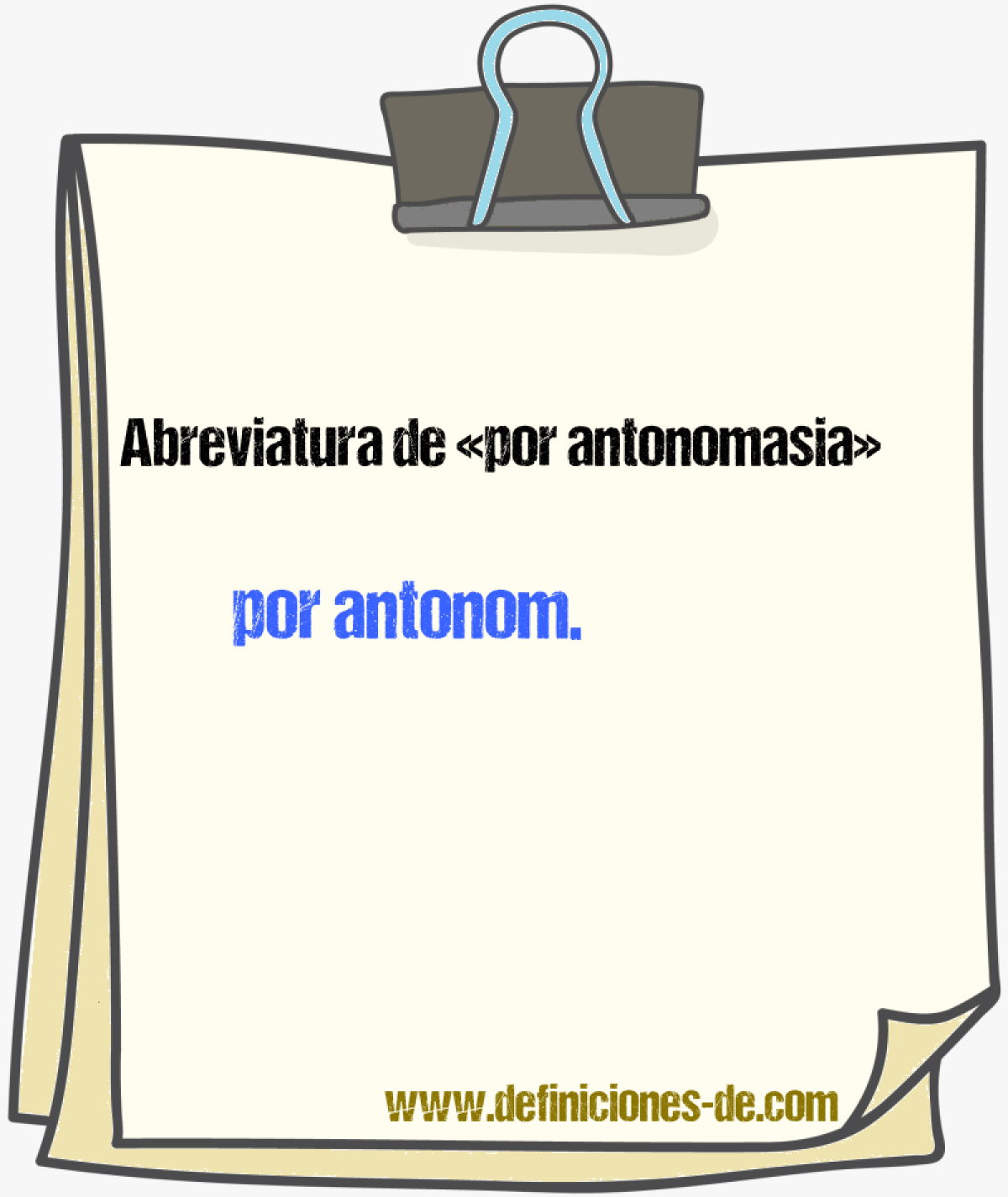 Abreviaturas de por antonomasia