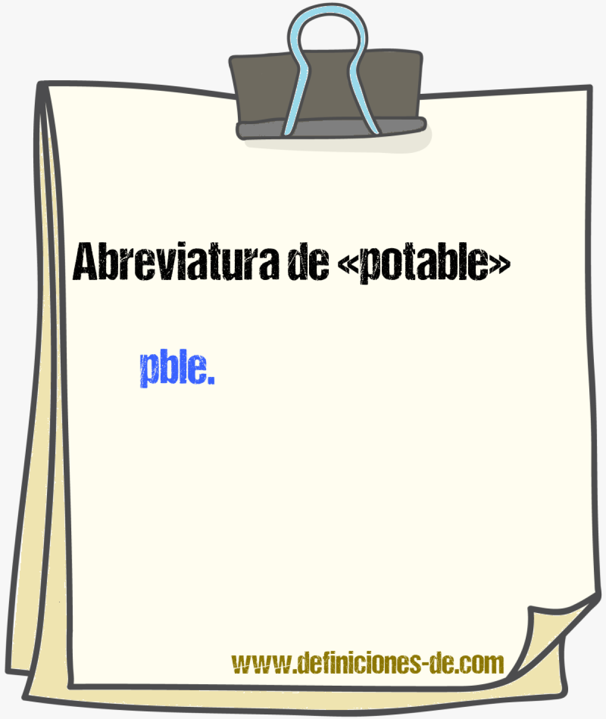 Abreviaturas de potable