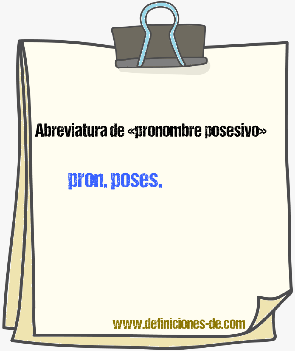 Abreviaturas de pronombre posesivo