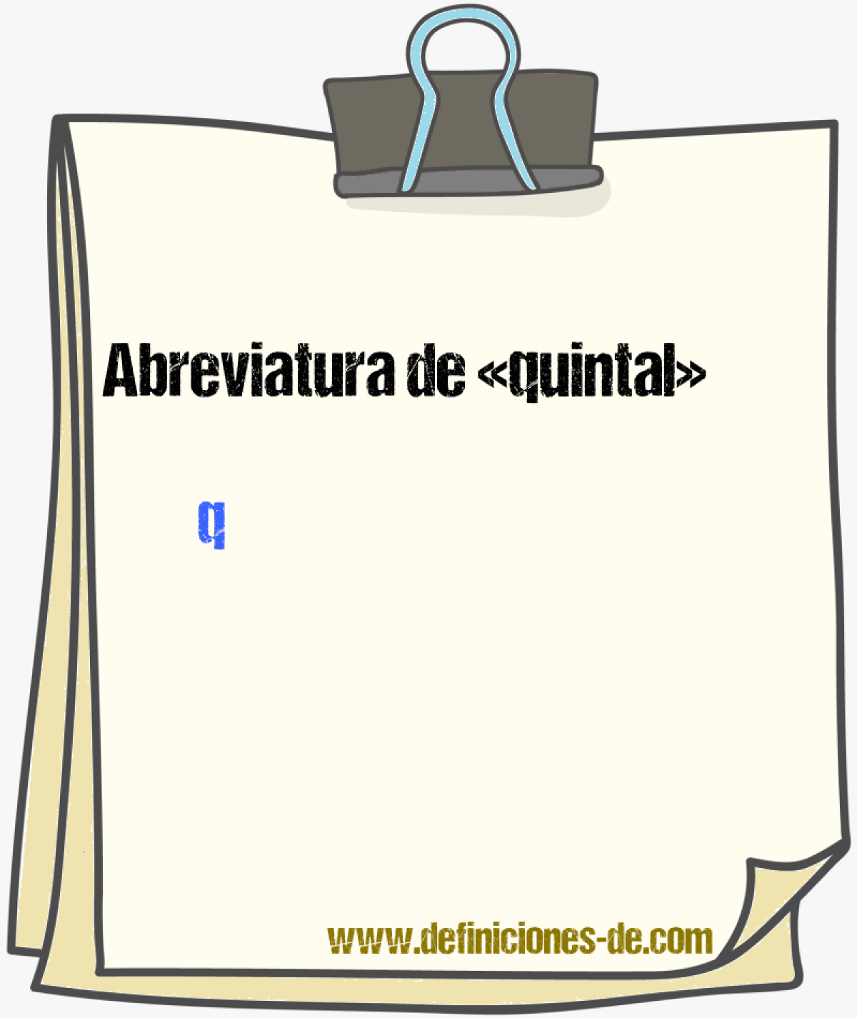 Abreviaturas de quintal